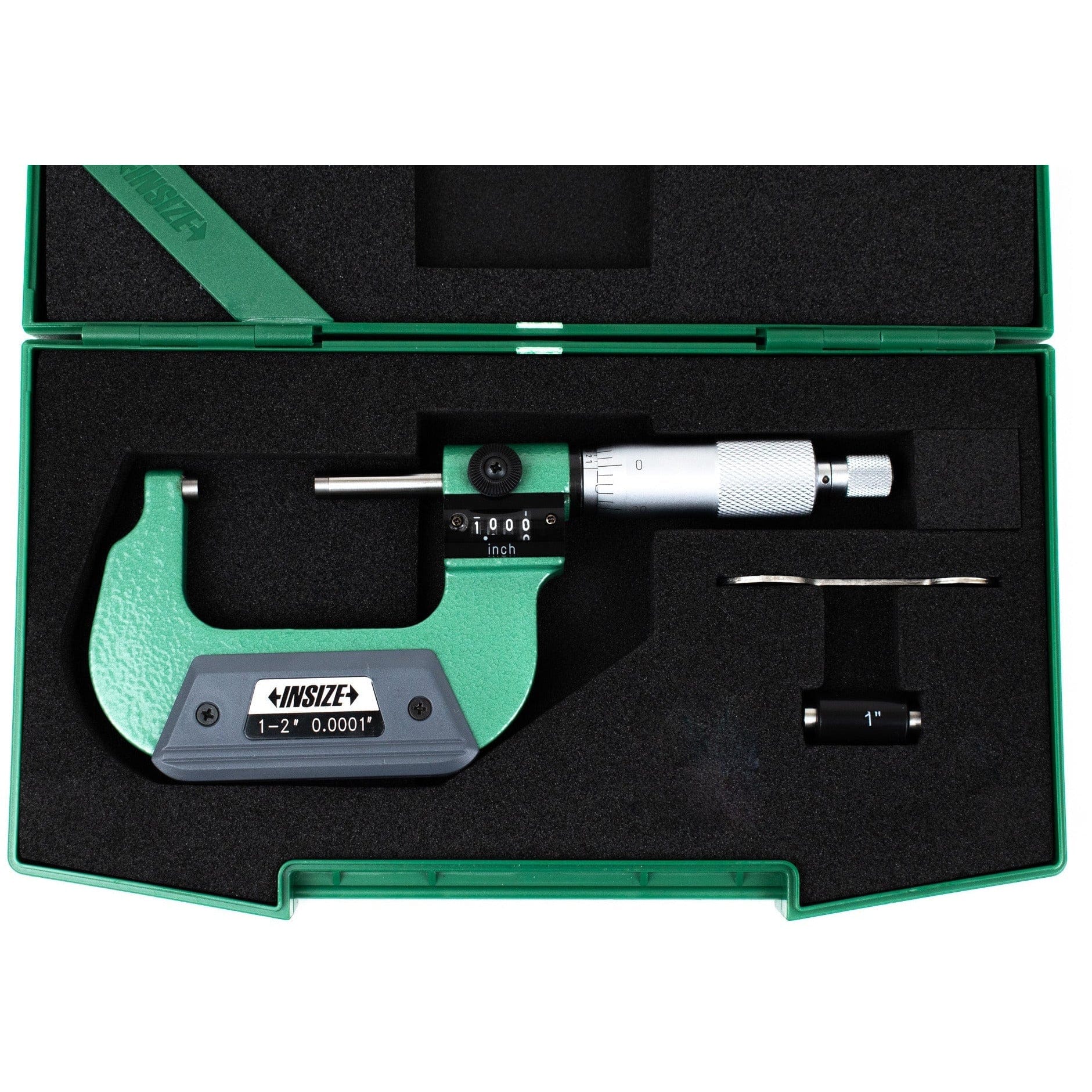 INSIZE Measuring Equipment Insize Imperial Outside Micrometer W/ Analog Counter 1-2" Range Series 3400-2