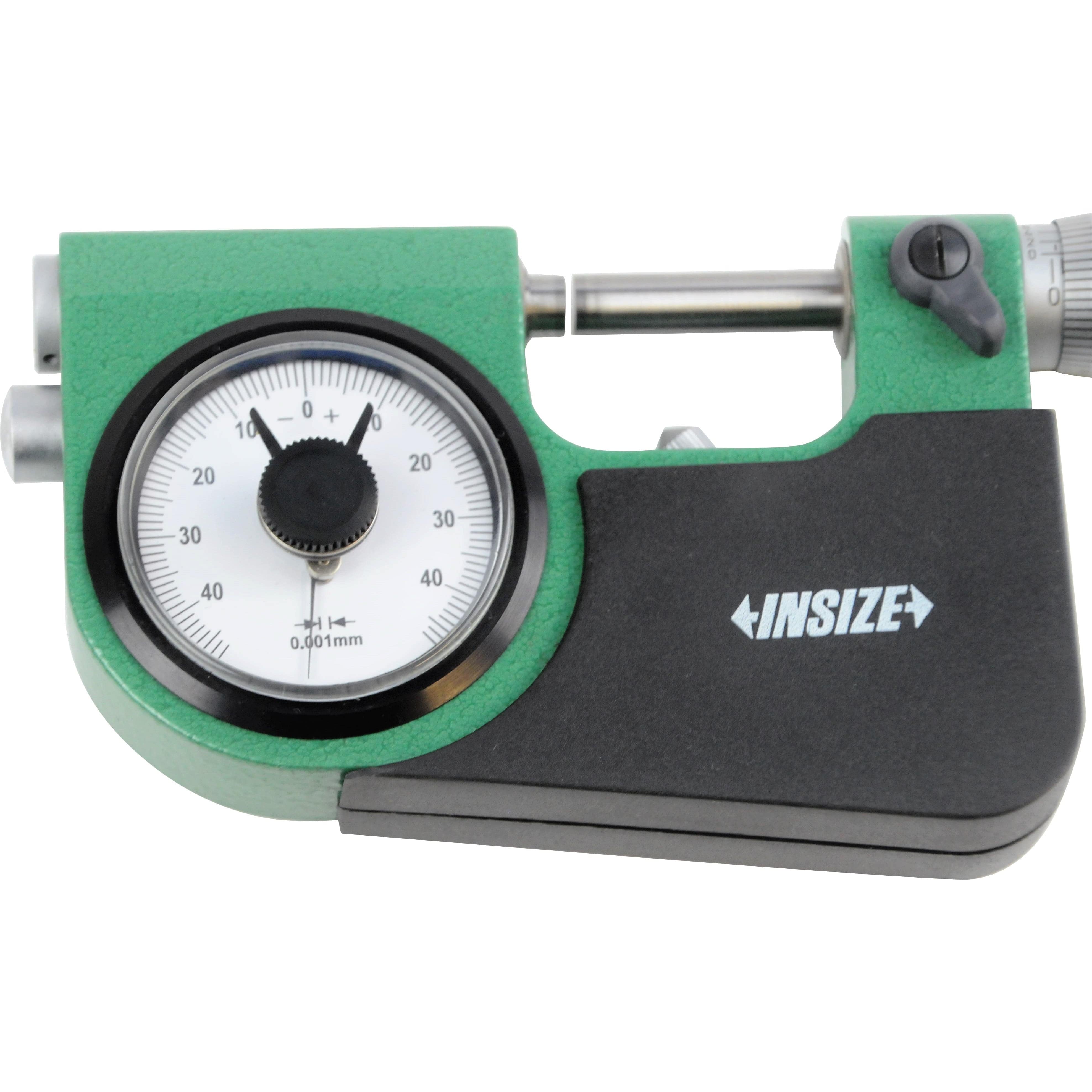 Insize Indicating Micrometer with Support 0-25mm Range