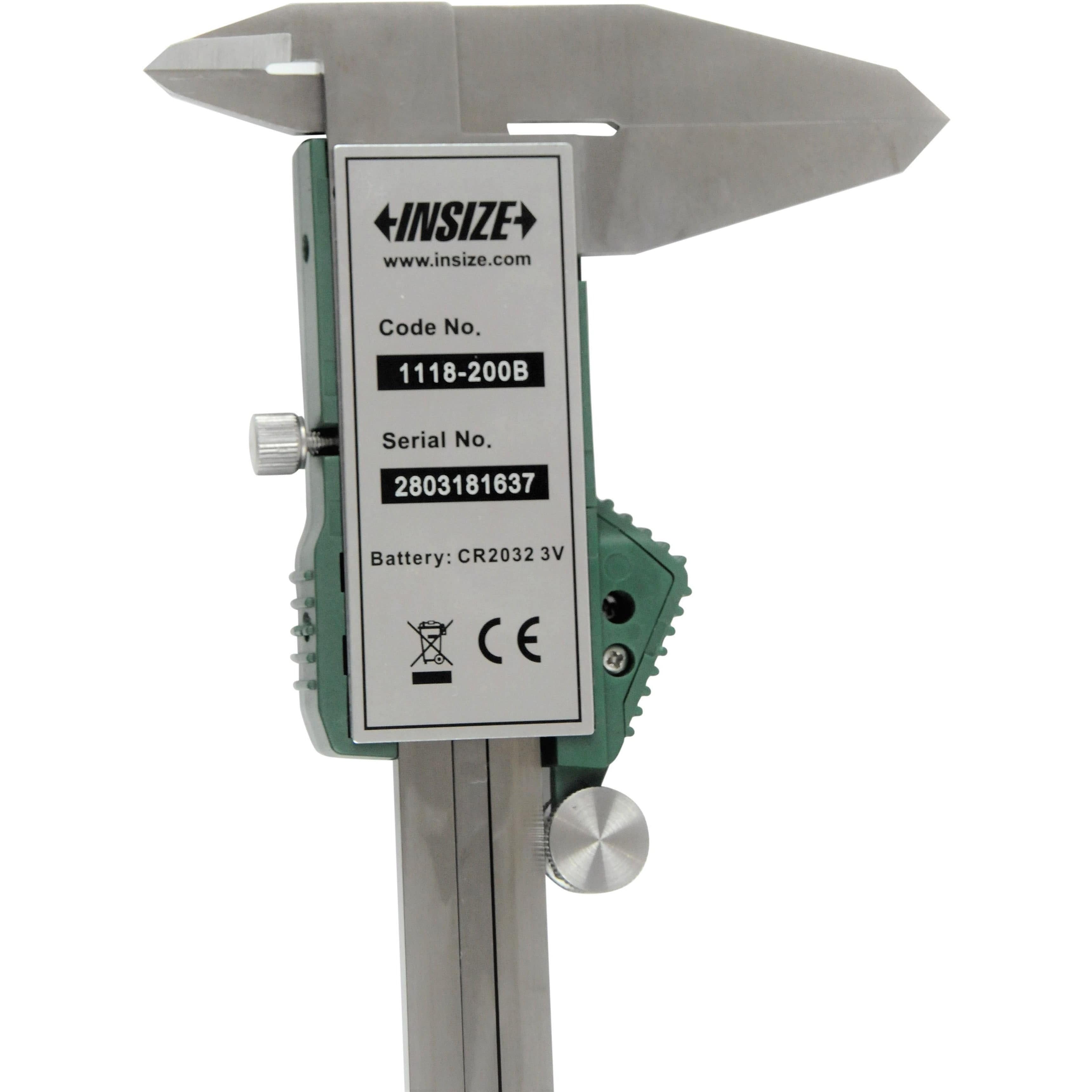 INSIZE Measuring Equipment Insize IP57 Digital Caliper 0-200mm/0-8" Range Series 1118-200B