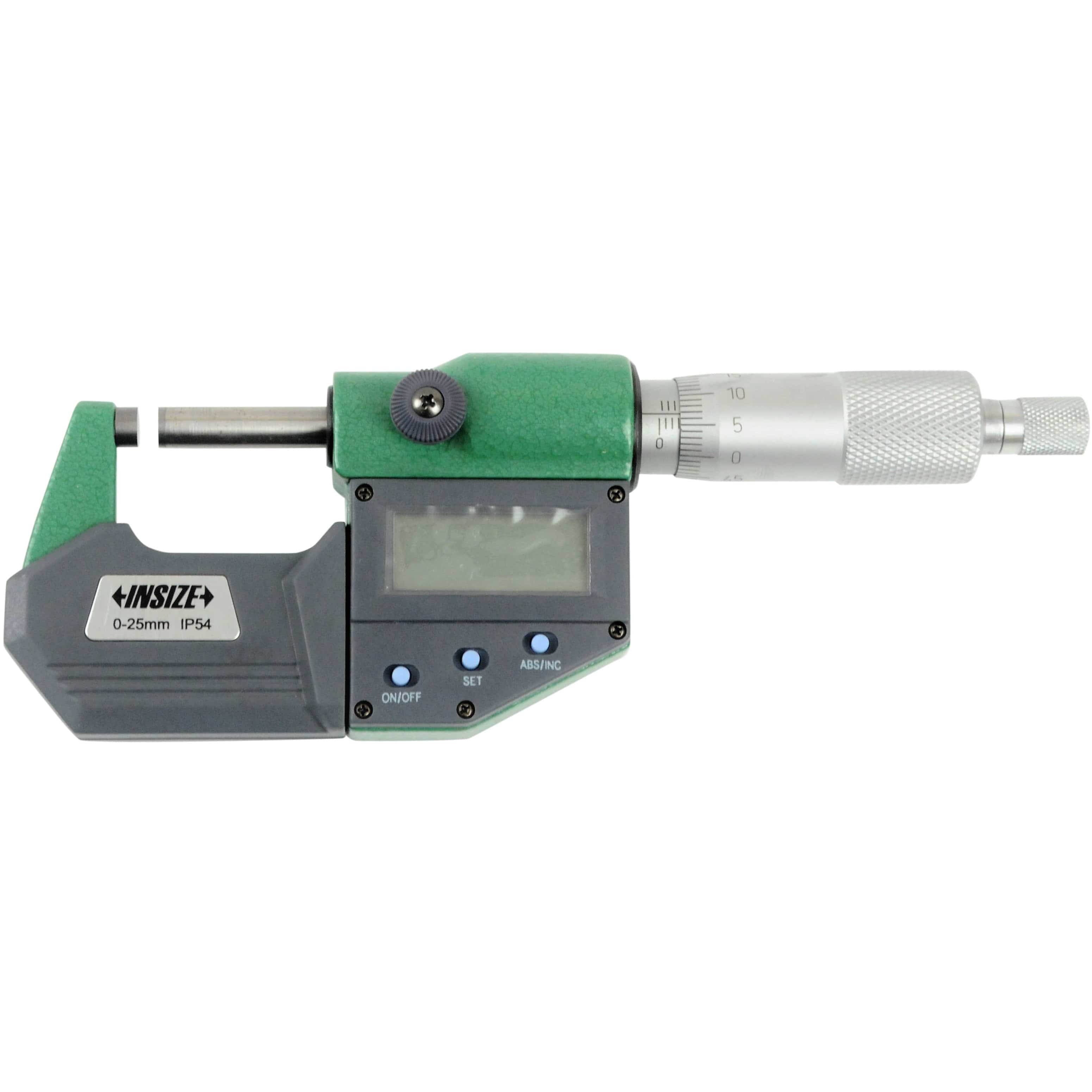 INSIZE Measuring Equipment Insize IP65 Digital Outside Micrometer 0-25mm / 0-1" Range Series 3101-25FA