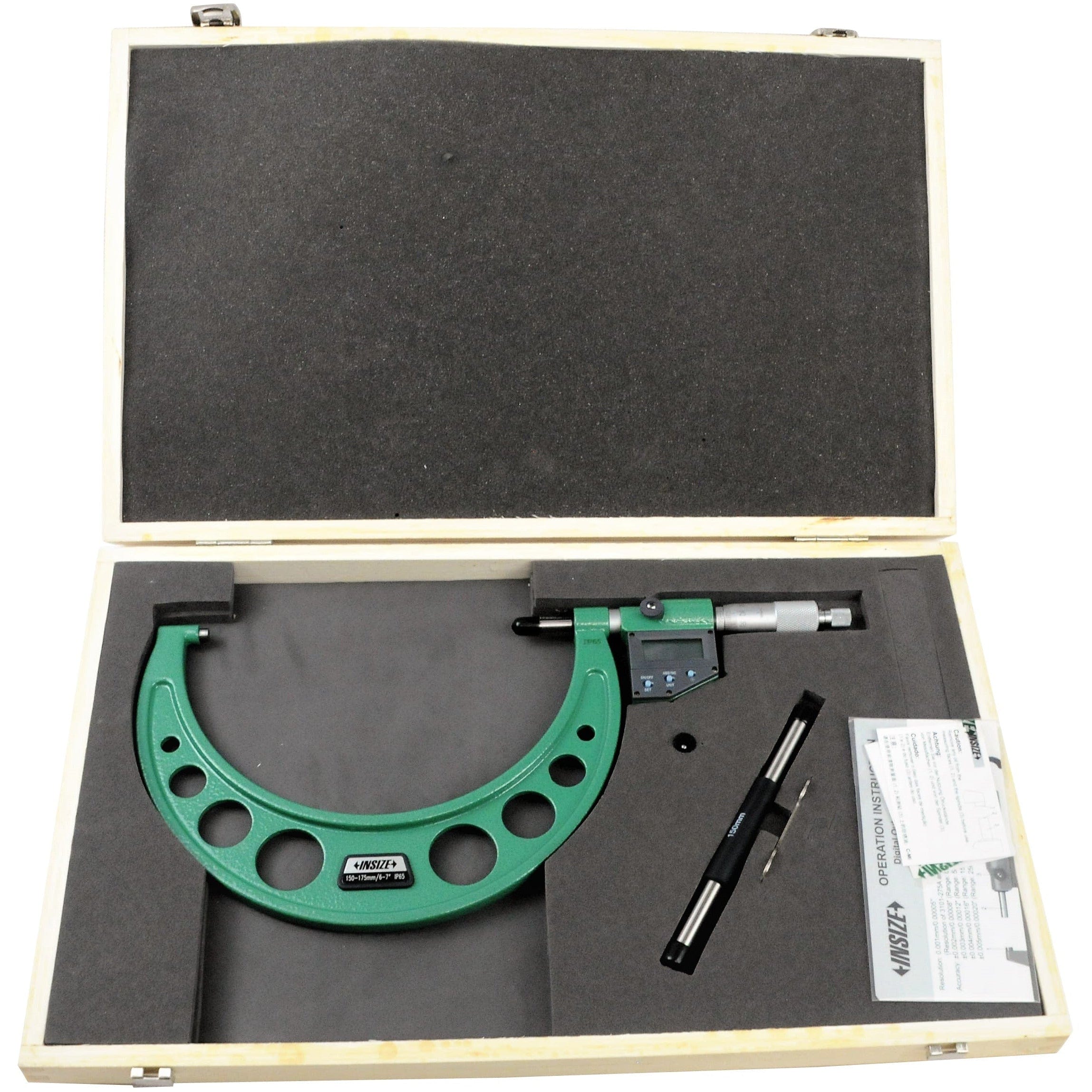 INSIZE Measuring Equipment Insize IP65 Digital Outside Micrometer 150-175mm / 6-7" Range Series 3101-175A