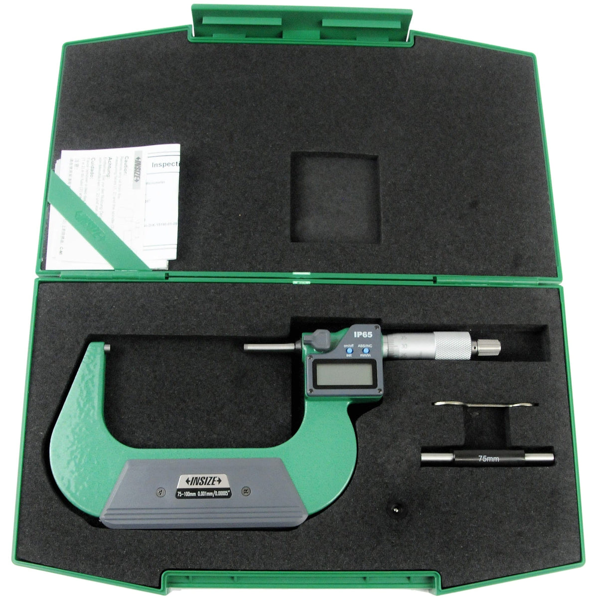 INSIZE Measuring Equipment Insize IP65 Digital Outside Micrometer 75-100mm / 4-5"Range Series 3101-100A