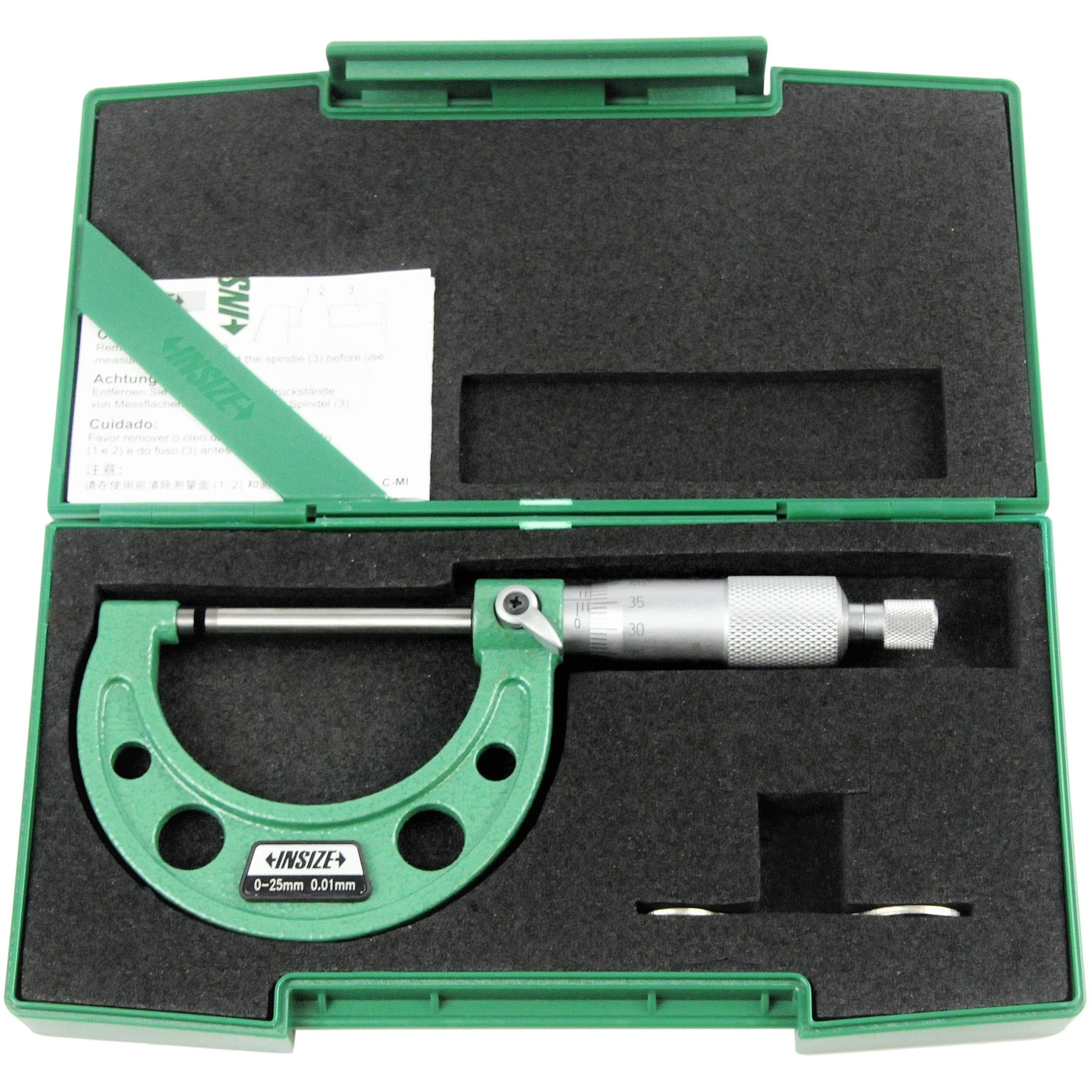 INSIZE Measuring Equipment Insize Long Spindle Outside Micrometer 0-25mm Range Series 3209-25