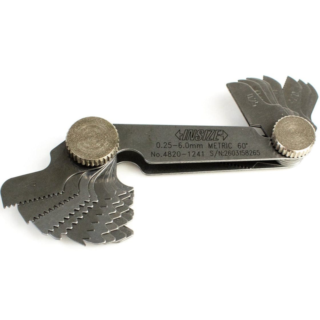 INSIZE MEASURING EQUIPMENT Insize Metric 60° Screw Pitch Gauge 0.25-6mm Range Series 4820-1241