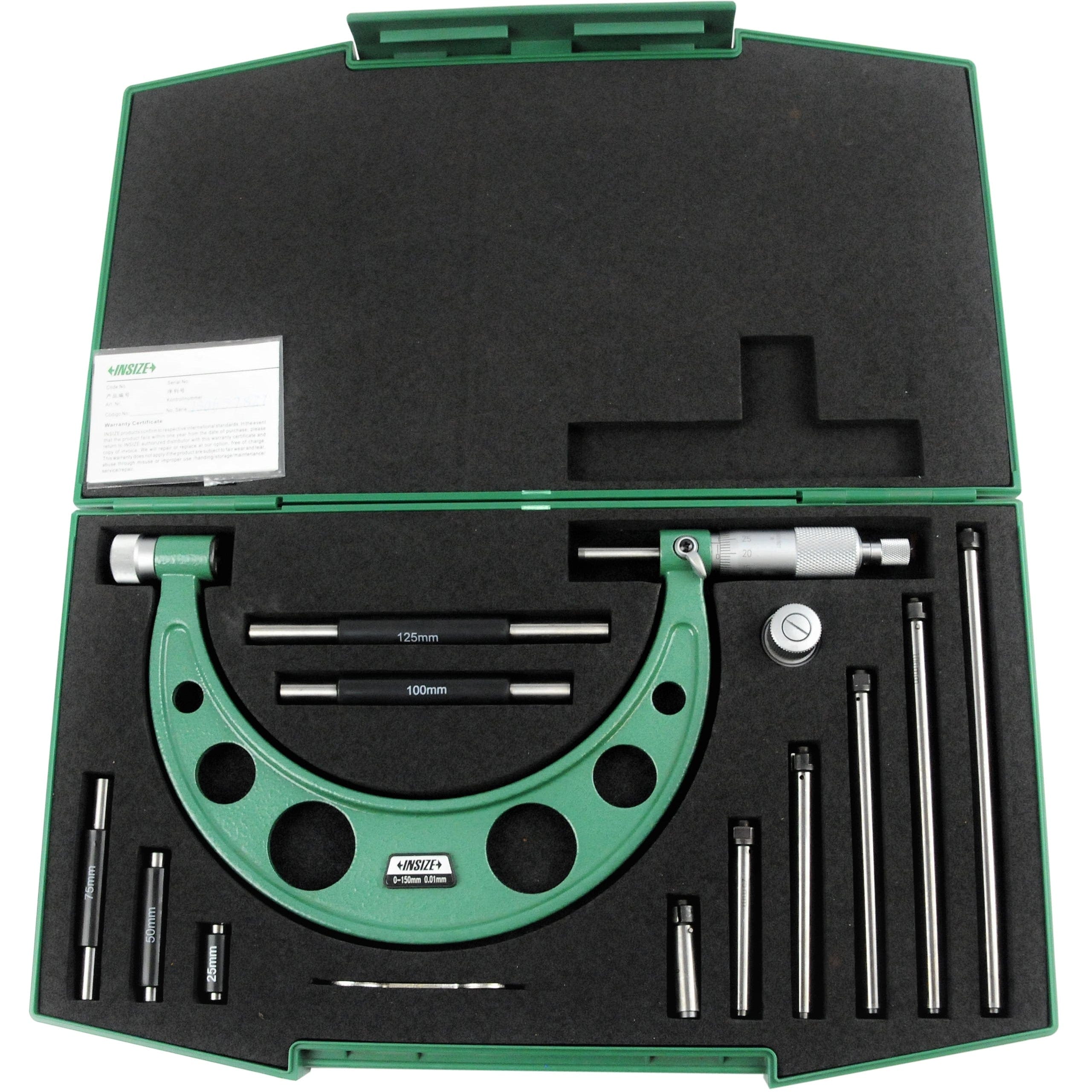 INSIZE Measuring Equipment Insize Metric Outside Micrometer 0-150mm Range Series 3206-150A