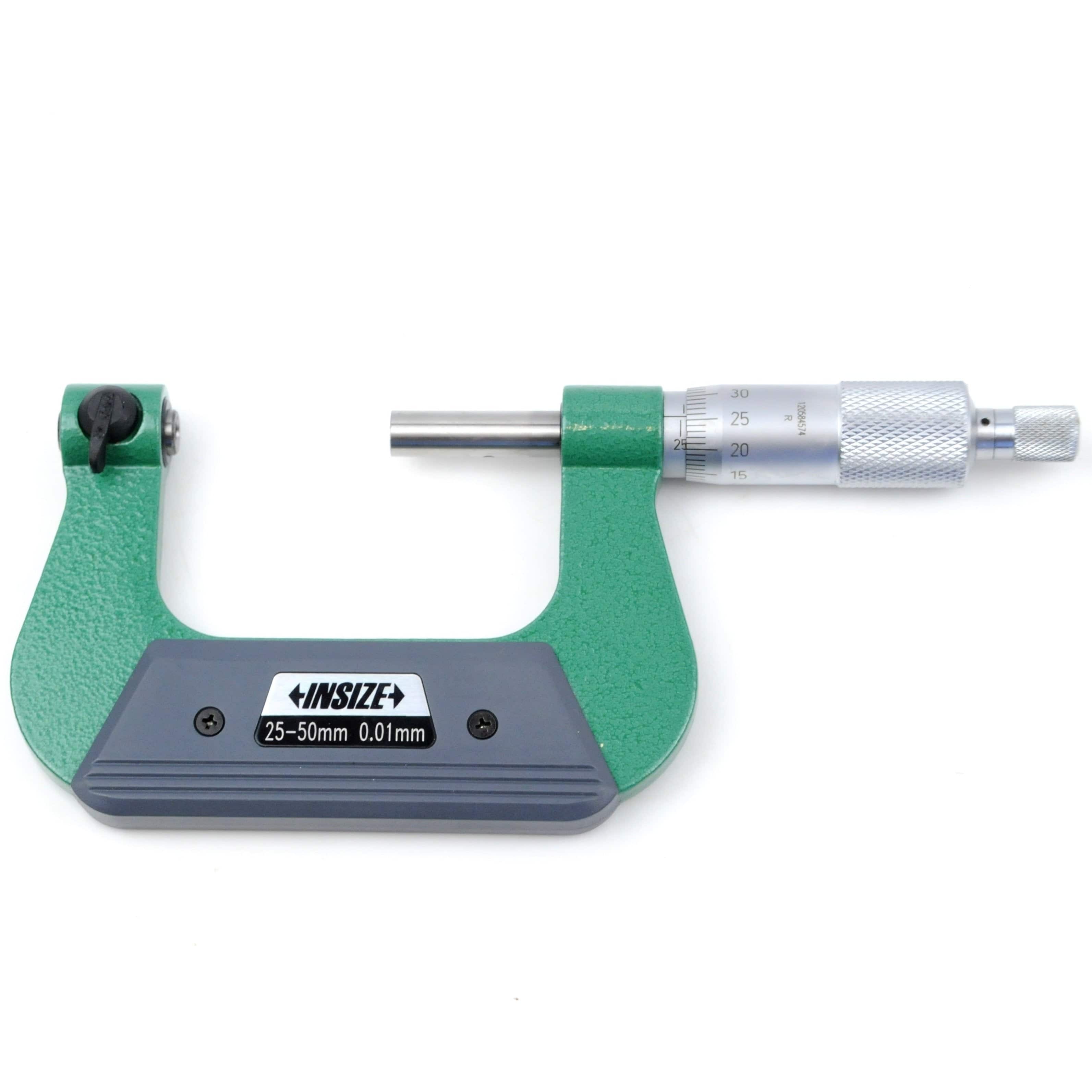 INSIZE Measuring Equipment Insize Non-Rotating Micrometer with Anvil/spindle tips 25-50mm Range Series 3280-50A