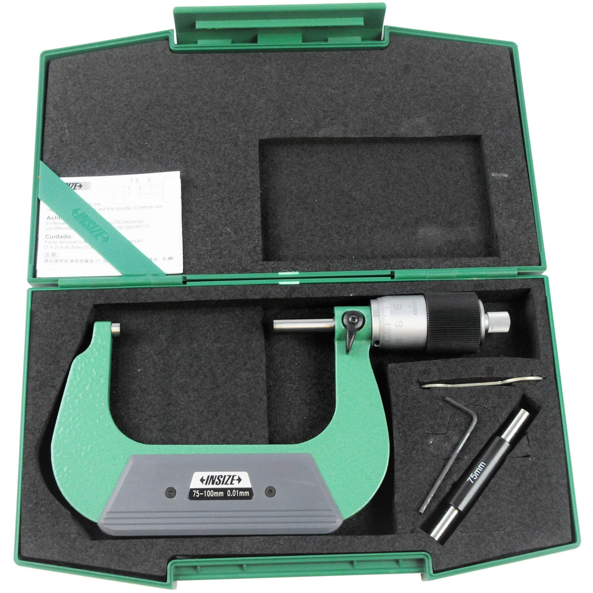 INSIZE Measuring Equipment Insize Outside Micrometer Quick Feeding 75-100mm Range Series 3208-100B