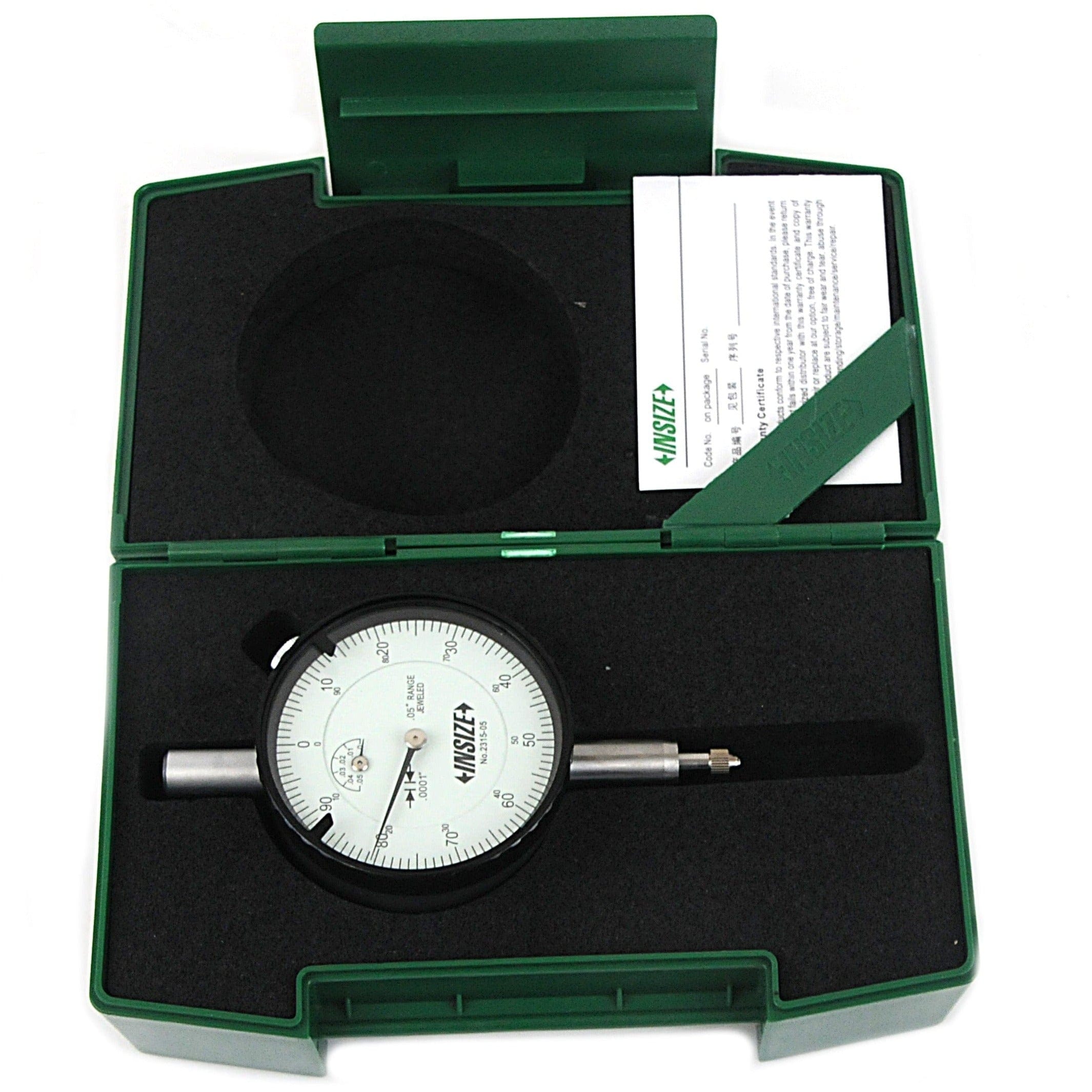 INSIZE Measuring Equipment Insize Precision Dial Indicator 0.05" Range Series 2315-05