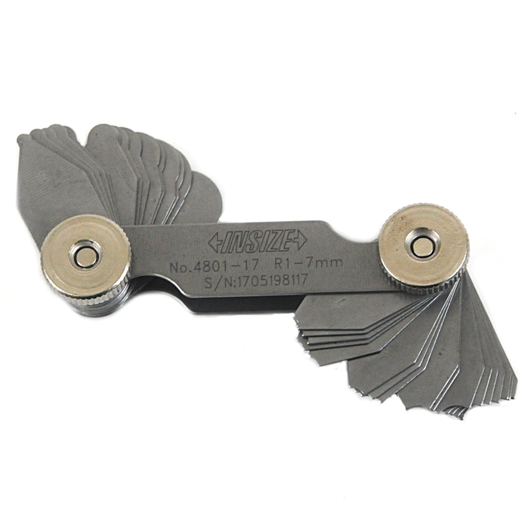 INSIZE Measuring Equipment Insize Radius Gauge Set 1-7mm Range Series 4801-17