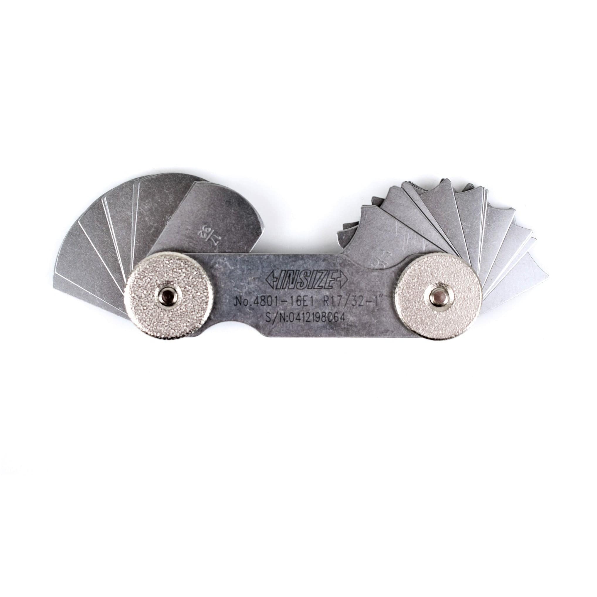 INSIZE MEASURING EQUIPMENT Insize Radius Gauge Set 17/32"-1" Range Series 4801-16E1