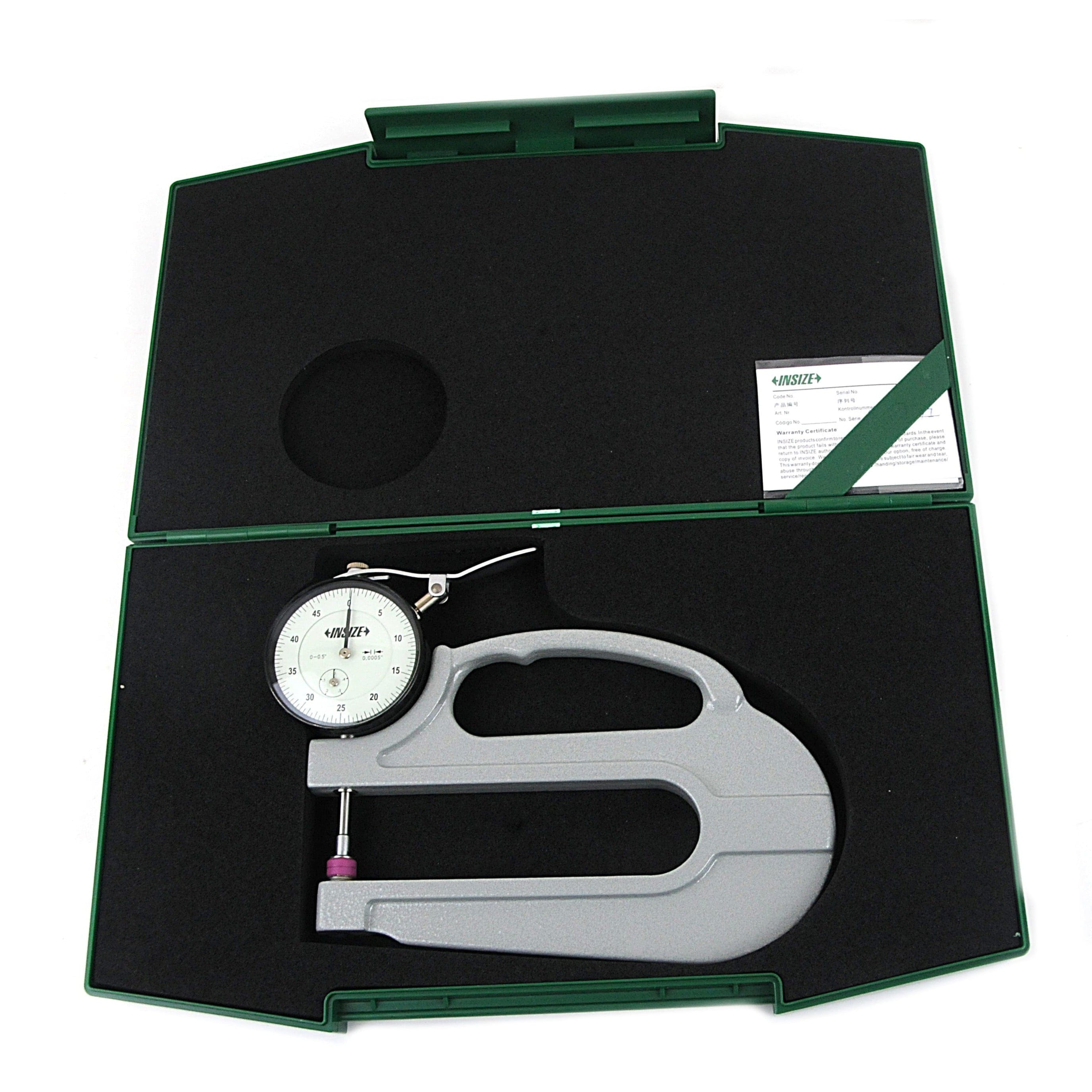 INSIZE MEASURING EQUIPMENT Insize Thickness Gauge 0-0.5" Range Series 2365-055