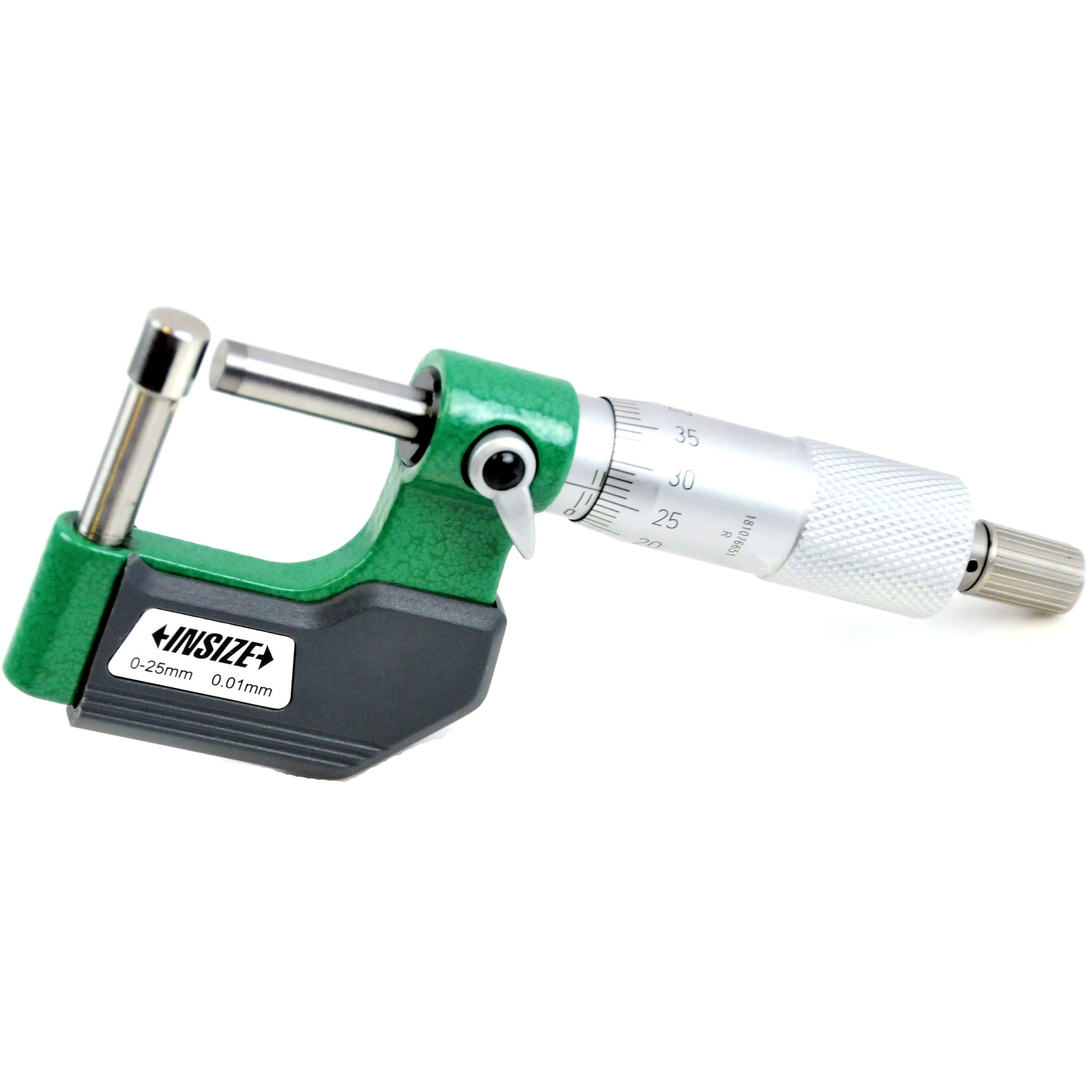 INSIZE Measuring Equipment Insize Type C Cylindrical Anvil Tube Micrometer 0-25mm Range Series 3261-25CA