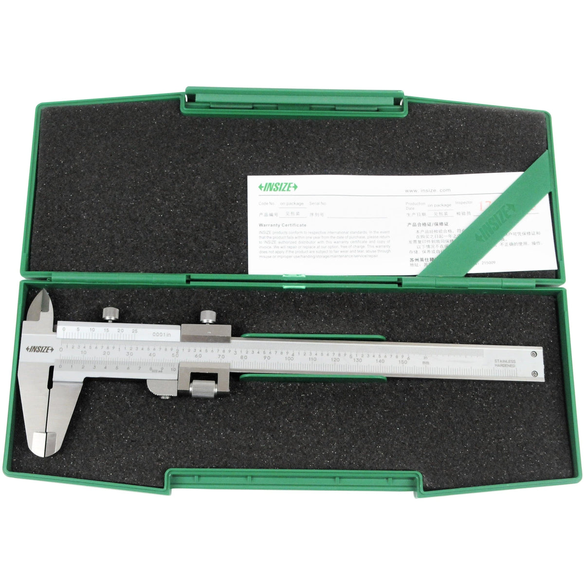 INSIZE Measuring Equipment Insize Vernier Caliper 0-130mm/0-5" Range Series 1233-130