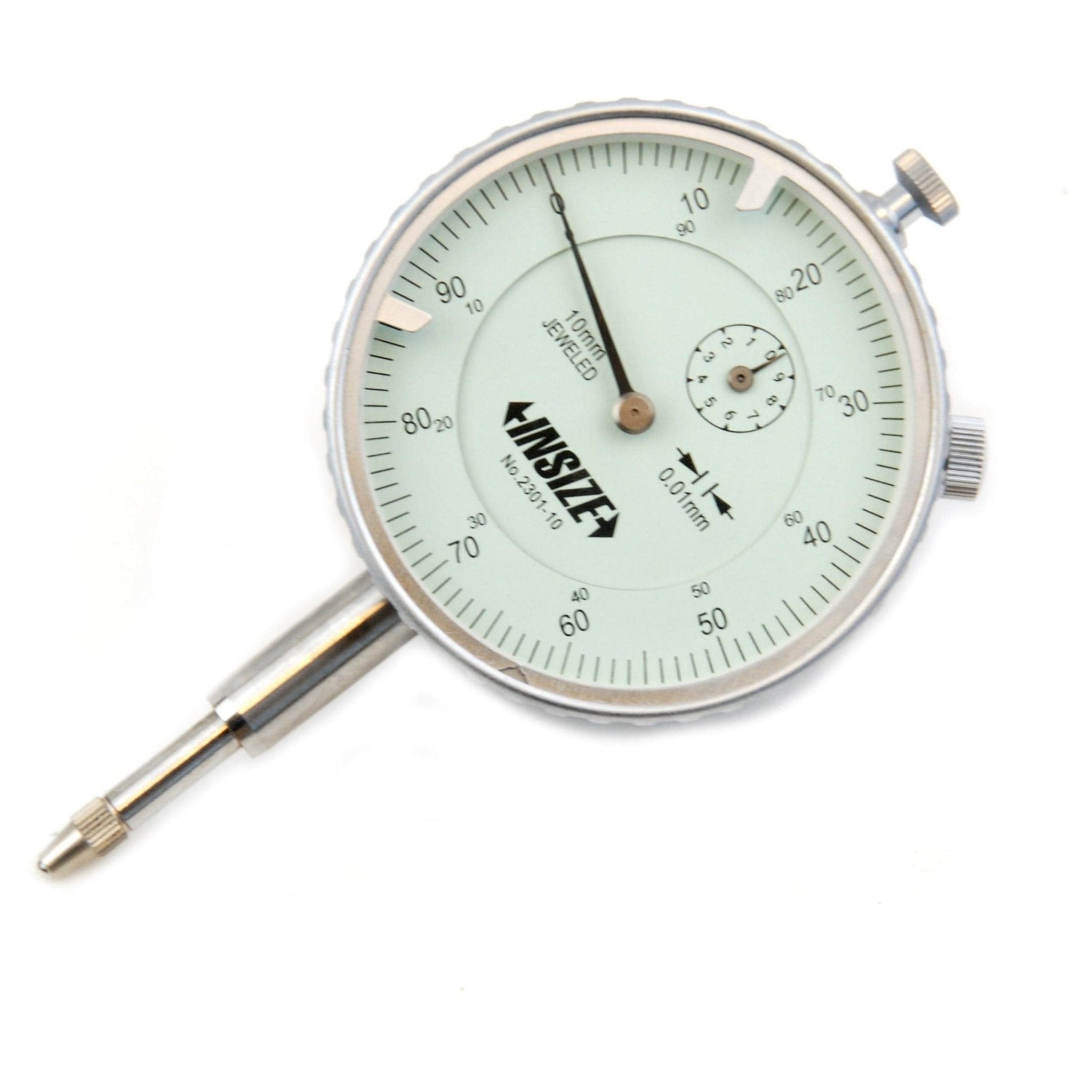 Insize Metric Lug Back Dial Indicator 10mm Range Series 2301-10 - Twin Eagle Imports