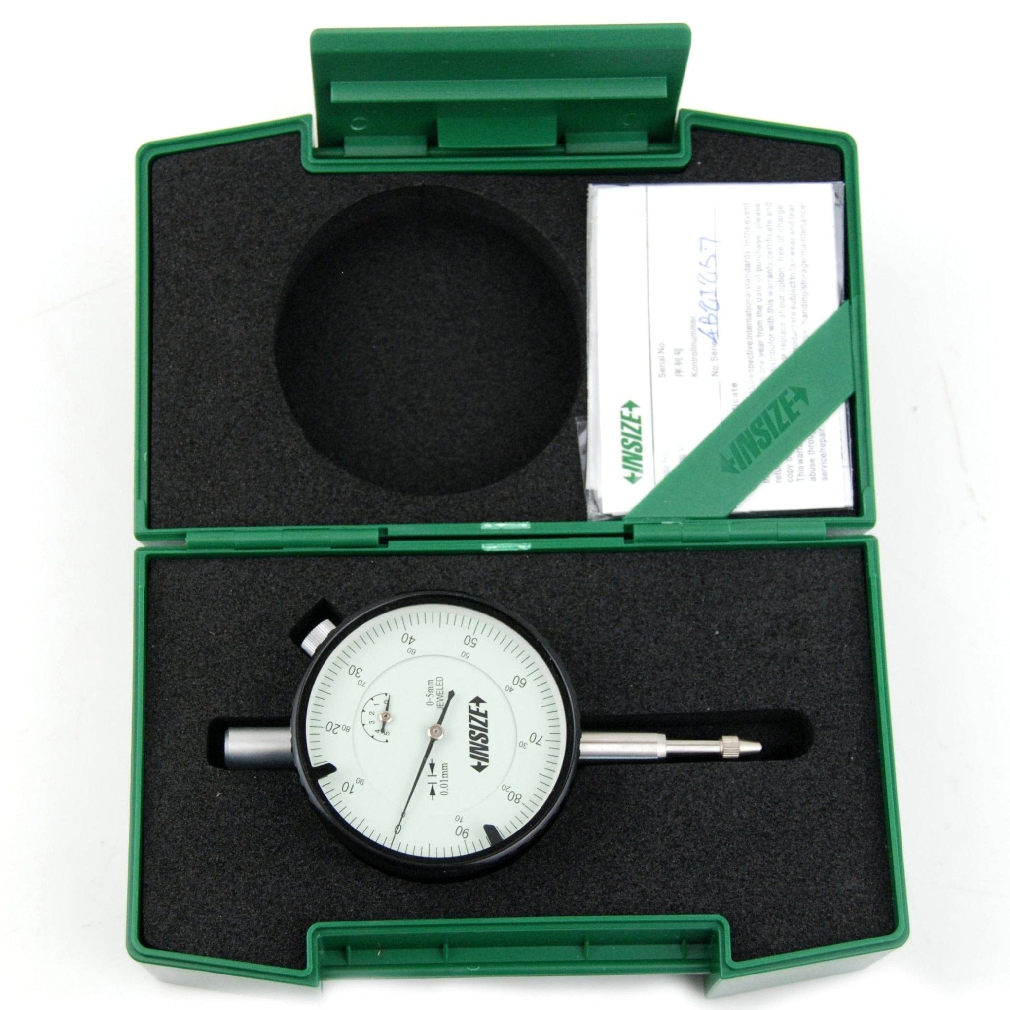 Insize Metric Lug Back Dial Indicator 5mm Range Series 2308-5A - Twin Eagle Imports
