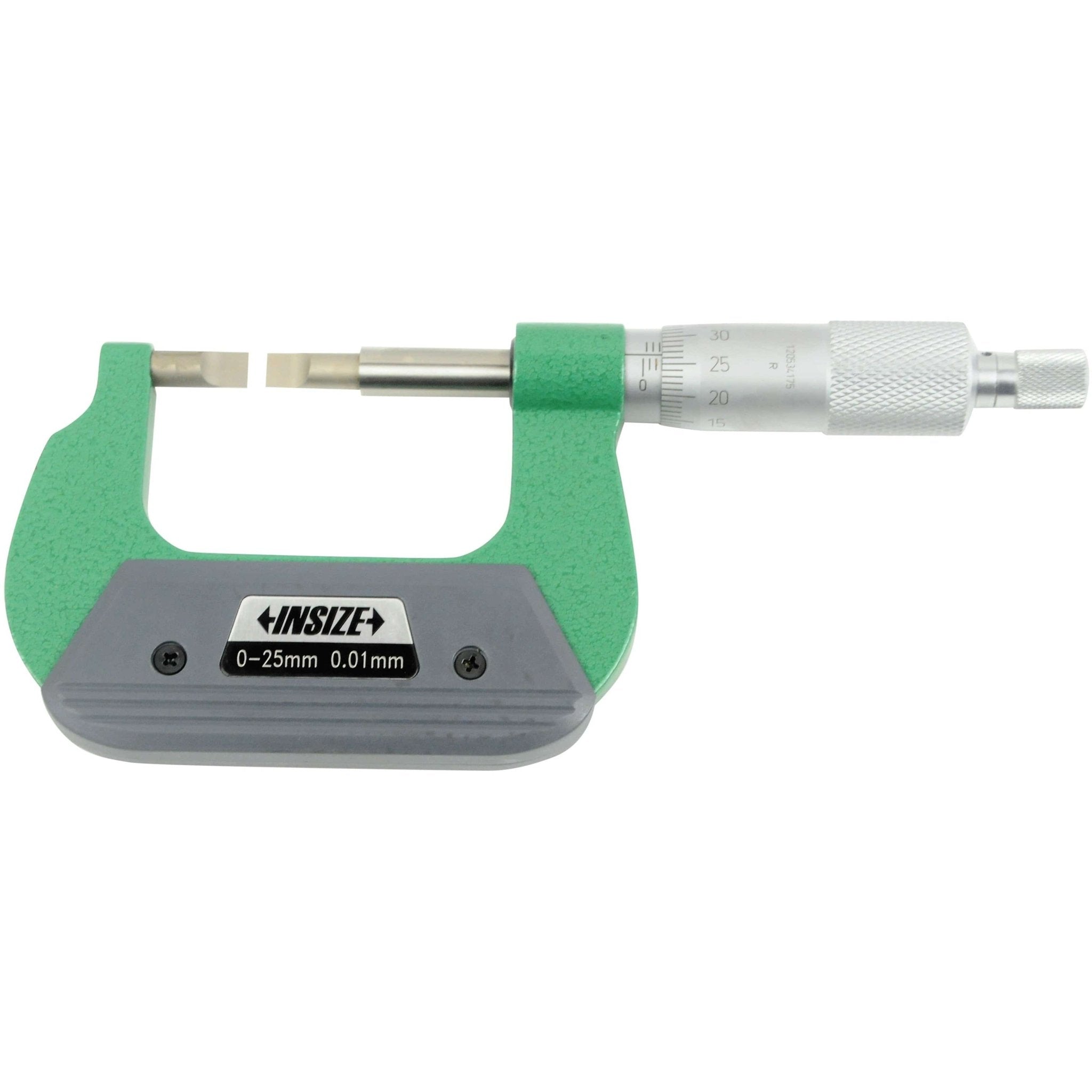Insize Metric Outside Blade Micrometer 0-25mm Range Series 3232-25BA - Twin Eagle Imports