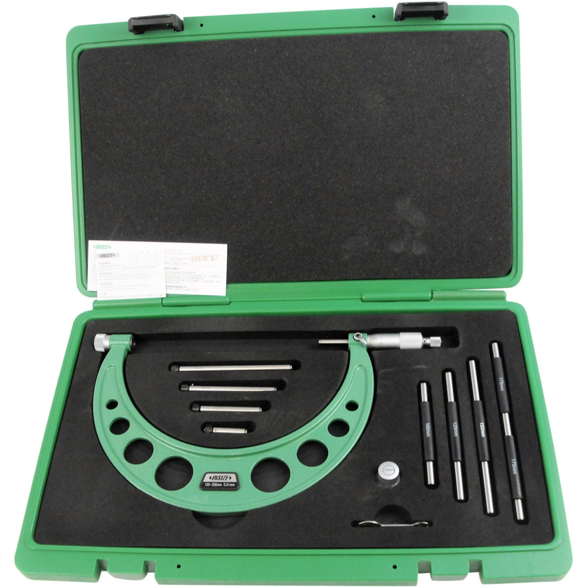 Insize Metric Outside Micrometer 100-200mm Range Series 3206-200A - Twin Eagle Imports