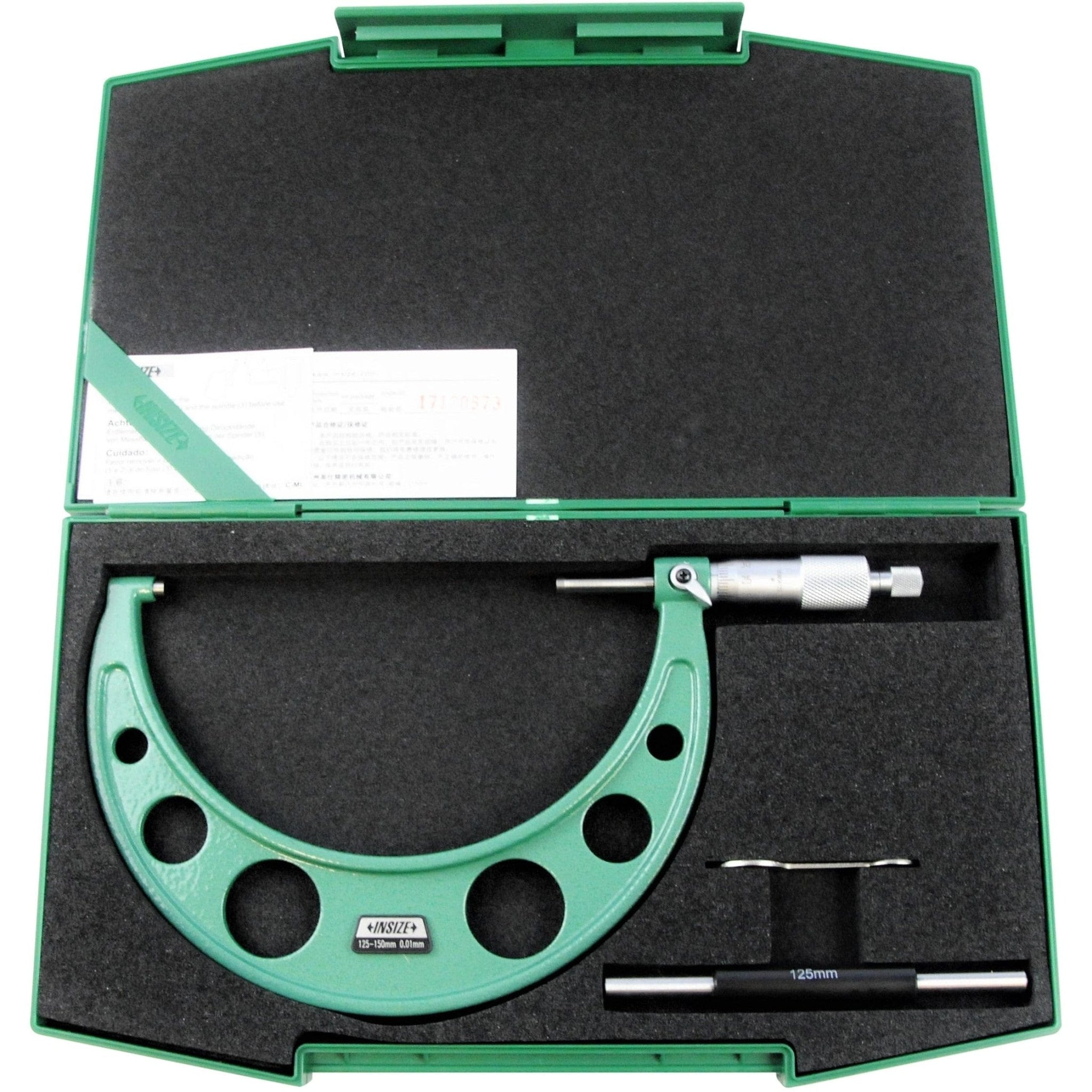 Insize Metric Outside Micrometer 125-150mm Range Series 3203-150A - Twin Eagle Imports