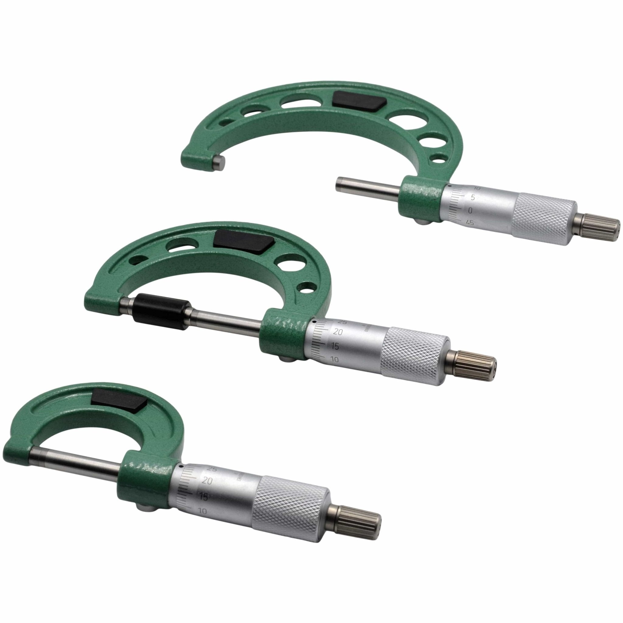 Insize Metric Outside Micrometer 3 Piece Set 0-75mm Range Series 3203-753A - Twin Eagle Imports