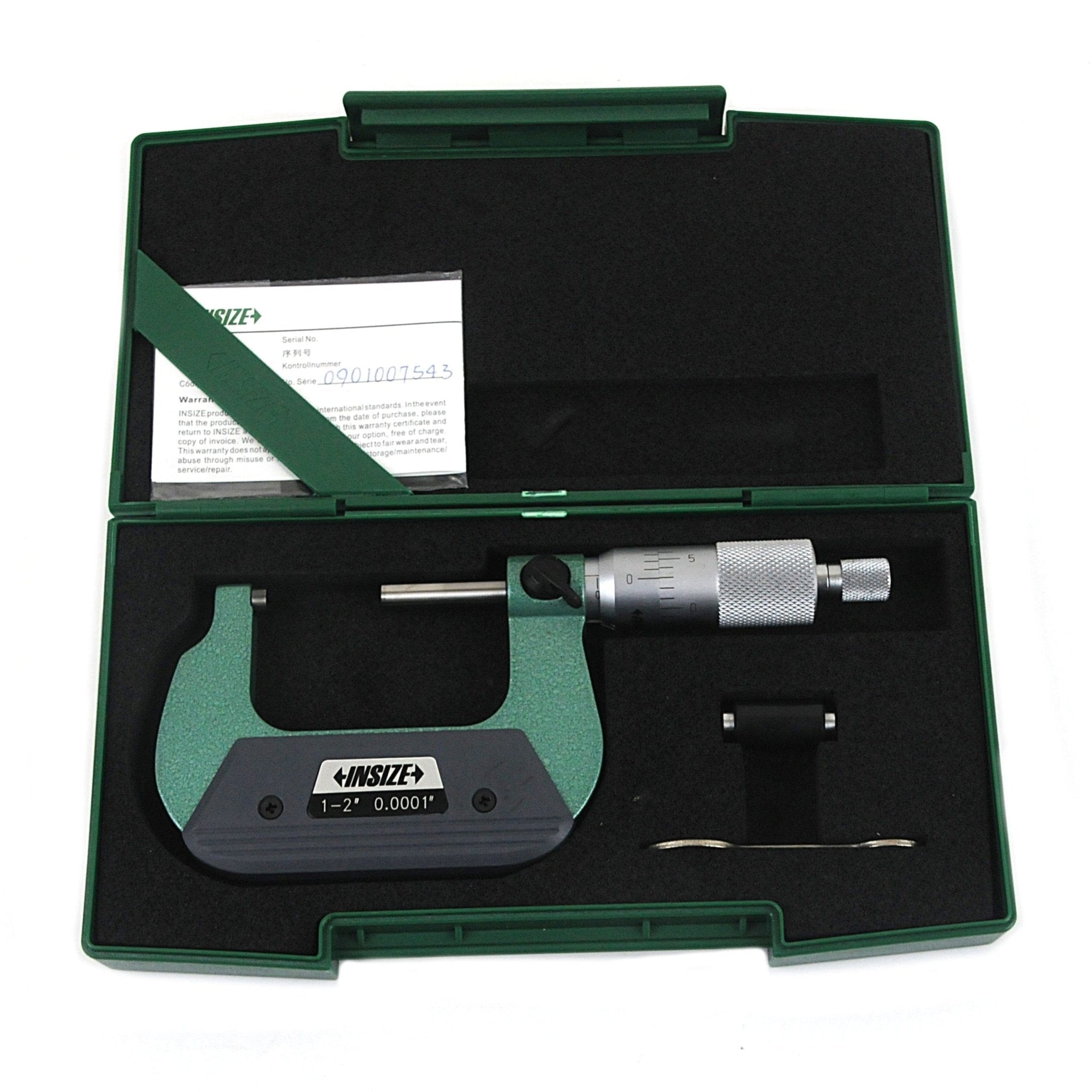Insize Outside Micrometer 1-2" Range Series 3207-2 - Twin Eagle Imports