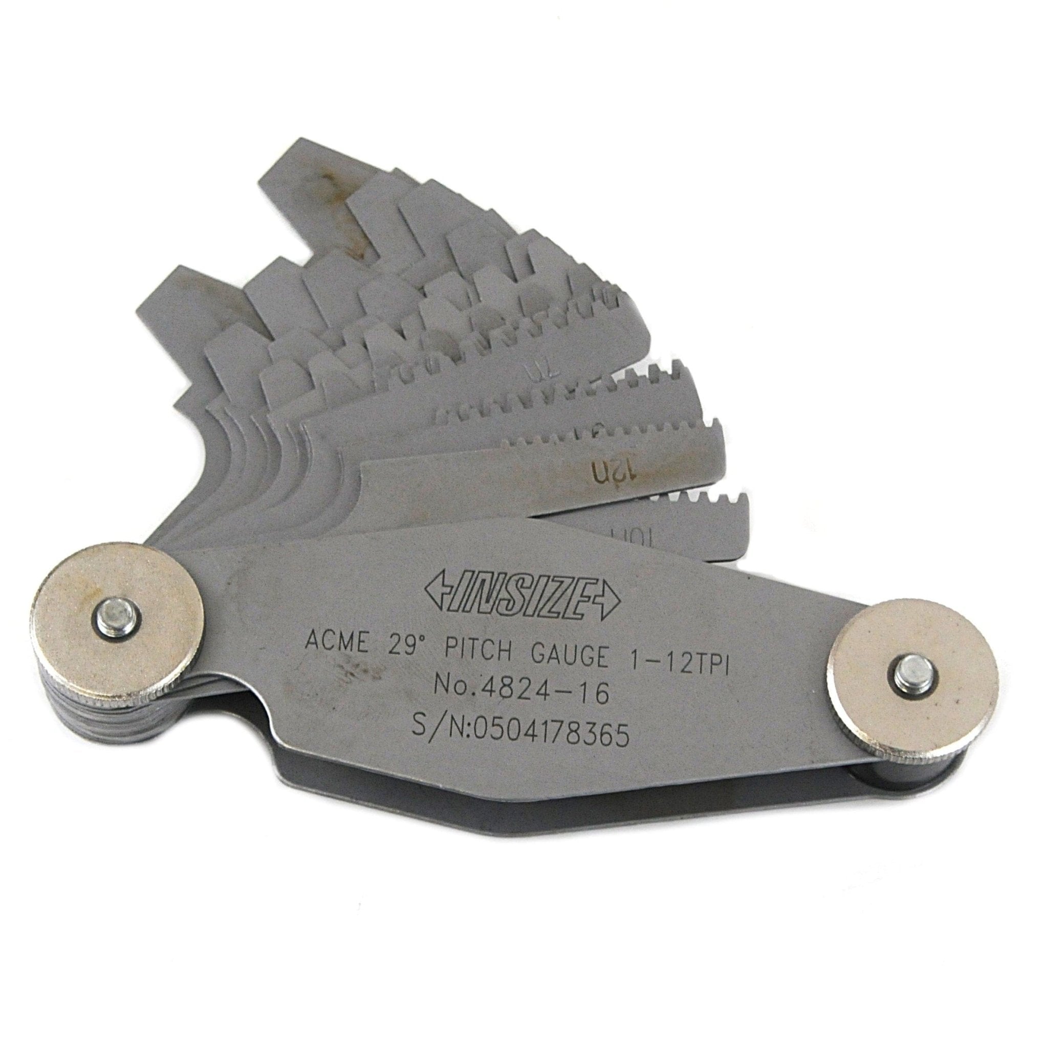 Insize Pitch Gauge 1-12TPI Range Series 4824-16 - Twin Eagle Imports