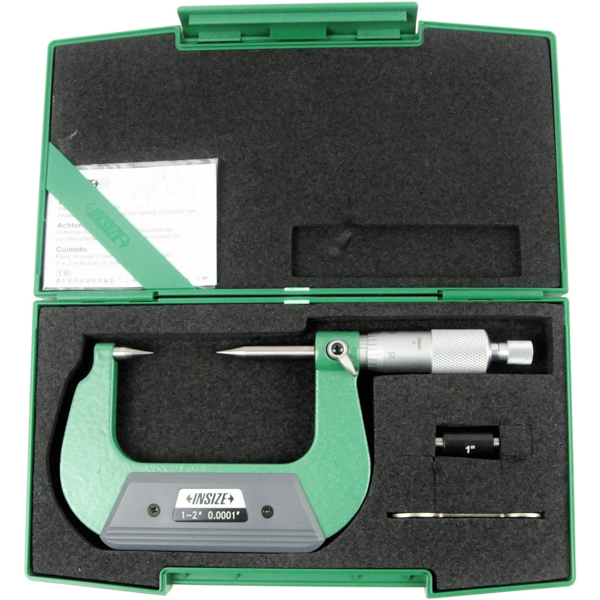 Insize Point Micrometer 1-2" Range Series 3230-2 - Twin Eagle Imports