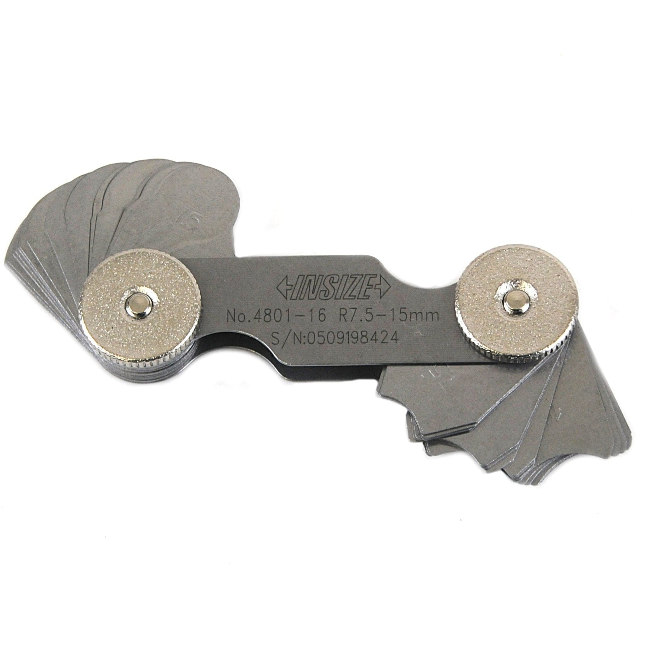 Insize Radius Gauge Set 7.5-15mm Range Series 4801-16 - Twin Eagle Imports