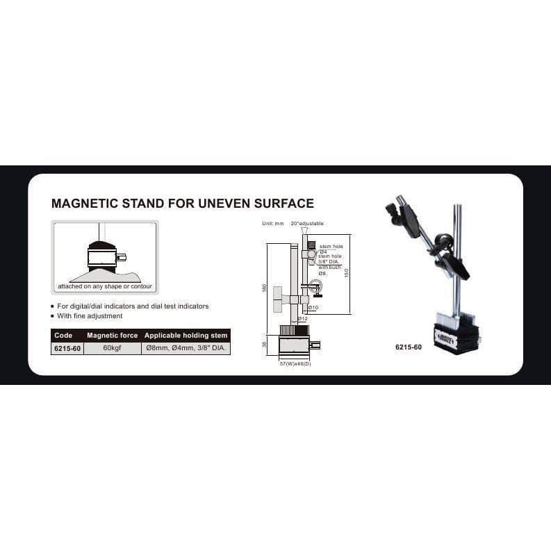 Insize Uneven Contour Magnetic Stand 60 kg Force Series 6215-60 - Twin Eagle Imports