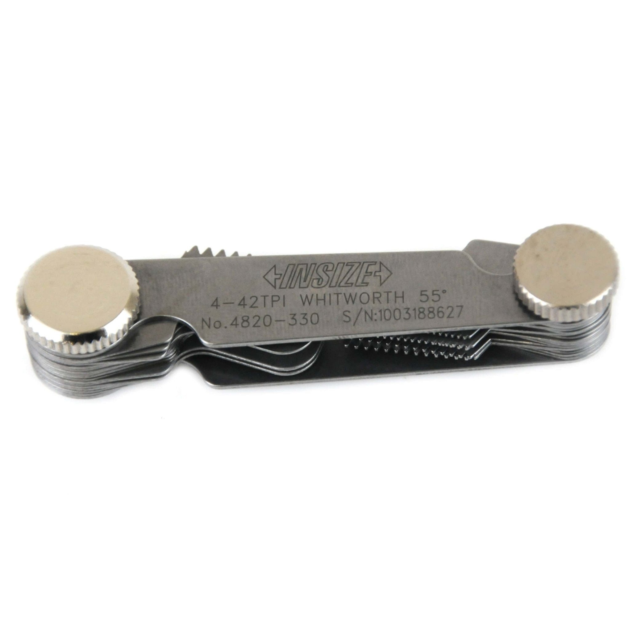 Insize Whitworth 55° Screw Pitch Gauge 4-42TPI Range Series 4820-330 - Twin Eagle Imports