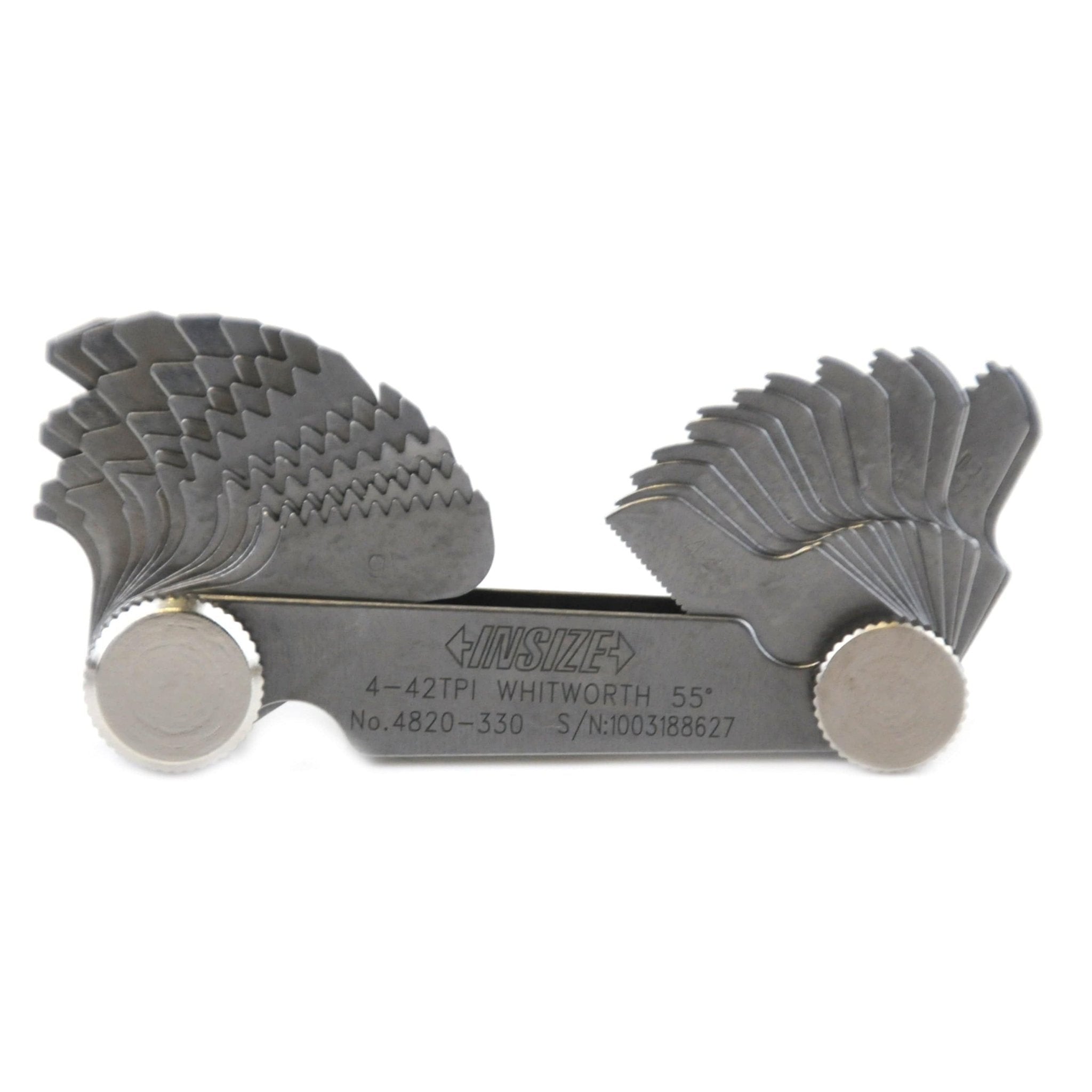 Insize Whitworth 55° Screw Pitch Gauge 4-42TPI Range Series 4820-330 - Twin Eagle Imports