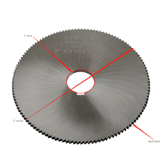 Maxwell HSS Slitting Saw 5" x 4mm x 1" Bore - Twin Eagle Imports