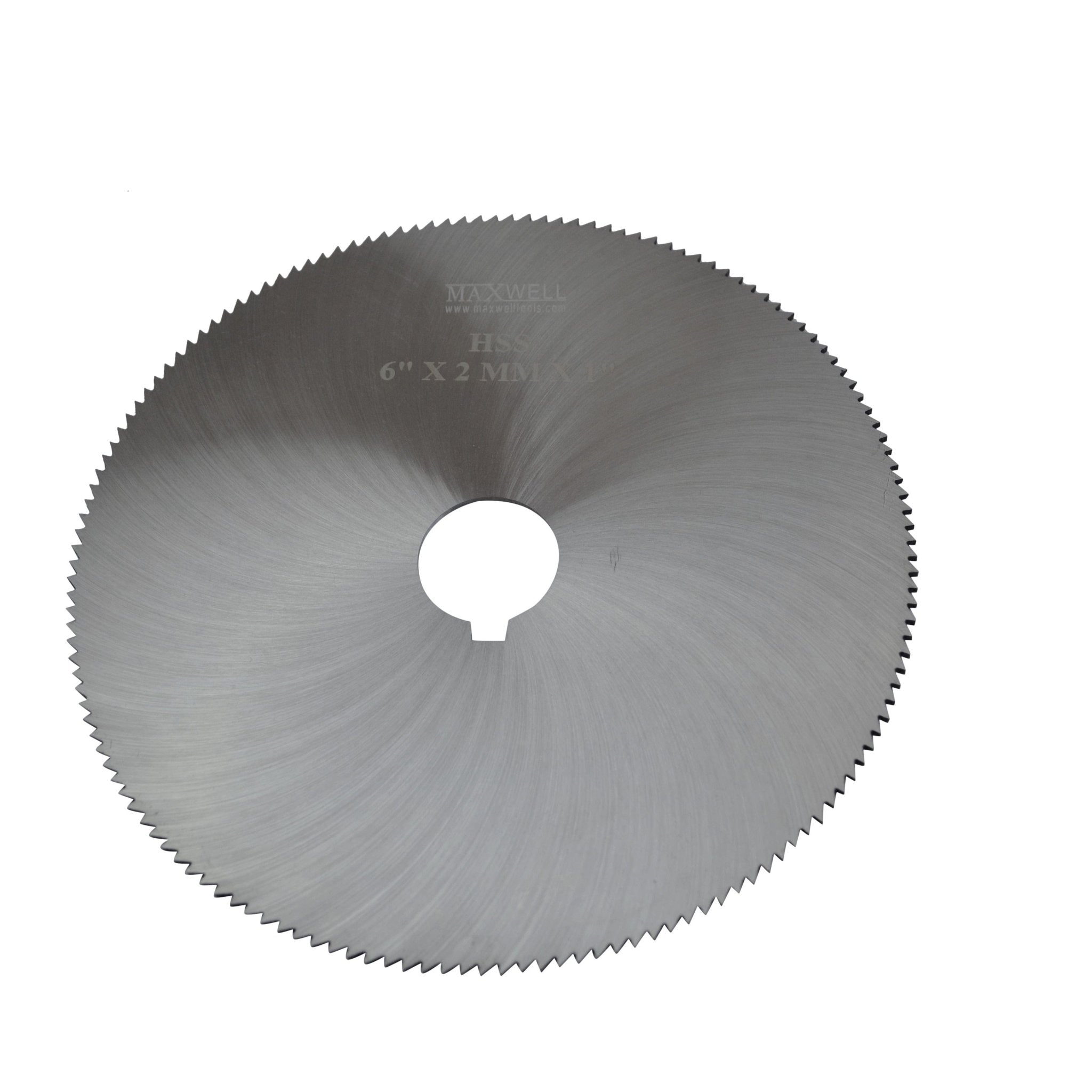 Maxwell HSS Slitting Saw 6" x 2mm x 1" Bore - Twin Eagle Imports