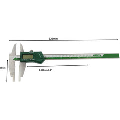 Insize Digital Caliper 0-200mm/0-8" Range Series 1171-200