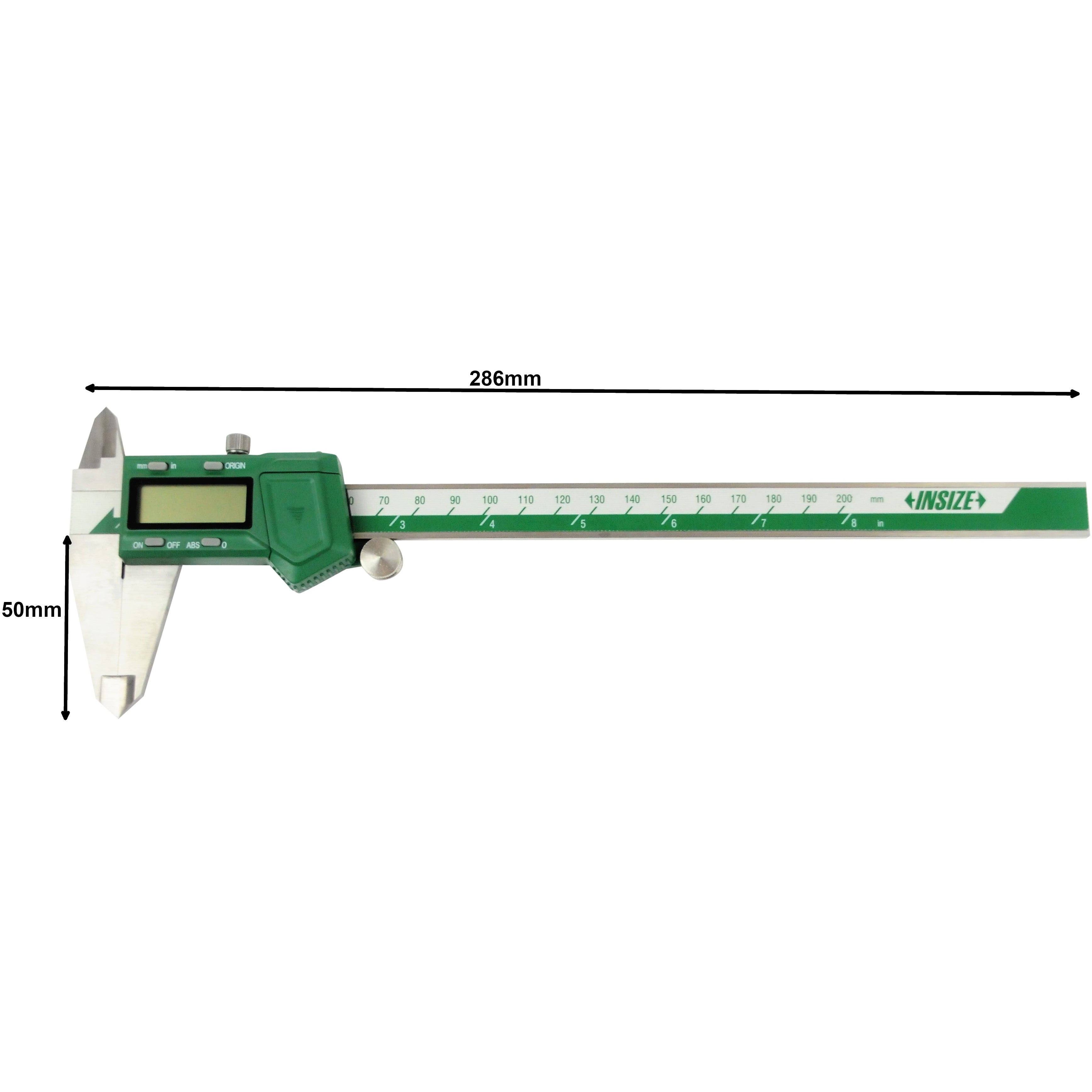 Insize Digital Caliper 0-200mm / 0-8" Range Series 1103-200