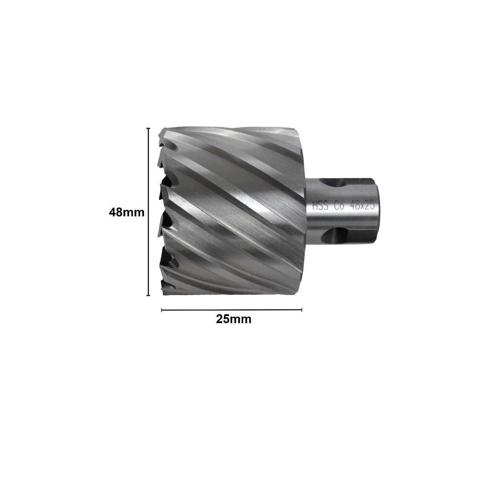 48x25 mm HSS Annular Broach Cutter ; Rotabroach Magnetic Drill ; Universal Shank