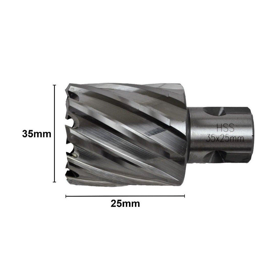 35x25 mm HSS Annular Broach Cutter ; Magnetic Drill. ; Rotabroach ; Universal Shank