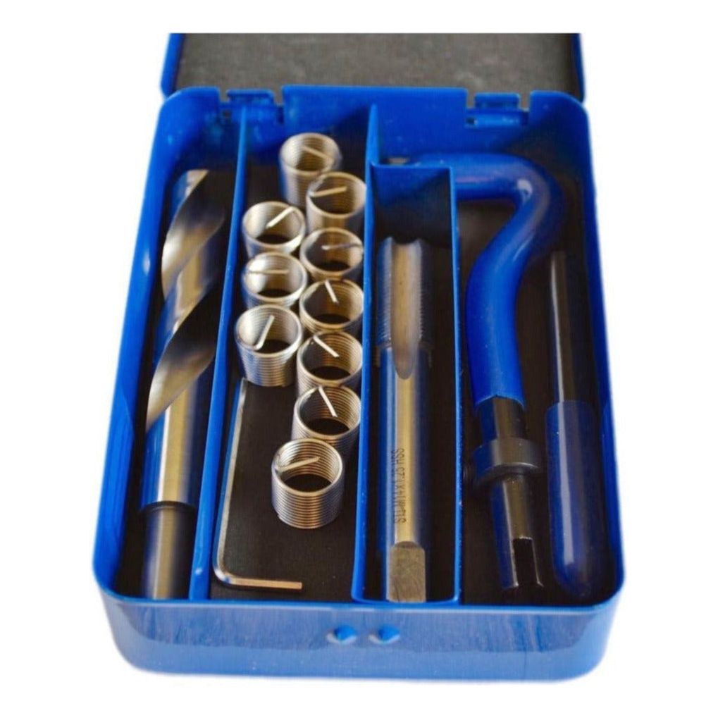  tap set jeep 4x4 tool metric Helicoil Kit M14 x 1.25 Brand new Thread Repair Insert Kit with Blue Storage Box