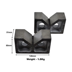 5" Cast Iron Angle V Blocks B5" Pair Set. Precision Tool. Machining/ Milling CNC