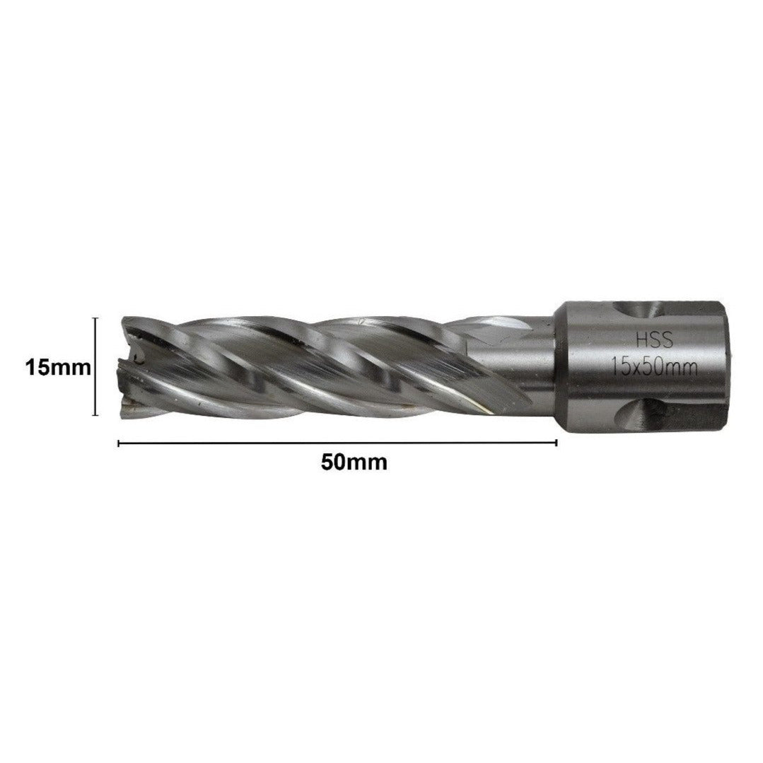 15x50mm HSS Annular Broach Cutter ; Magnetic Drill ; Rotabroach ; Universal Shank