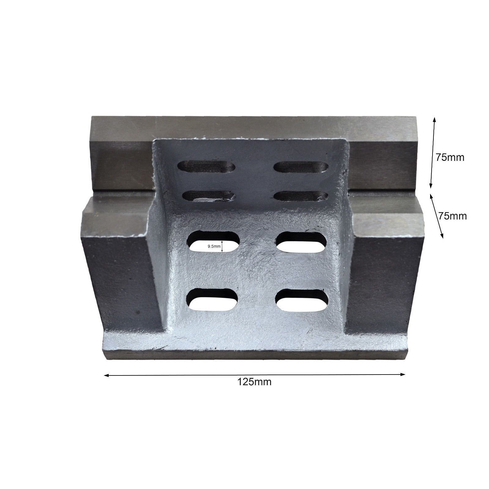 V Angle Plate 3"x3"x5" - Slotted and Webbed cast iron stress relieved