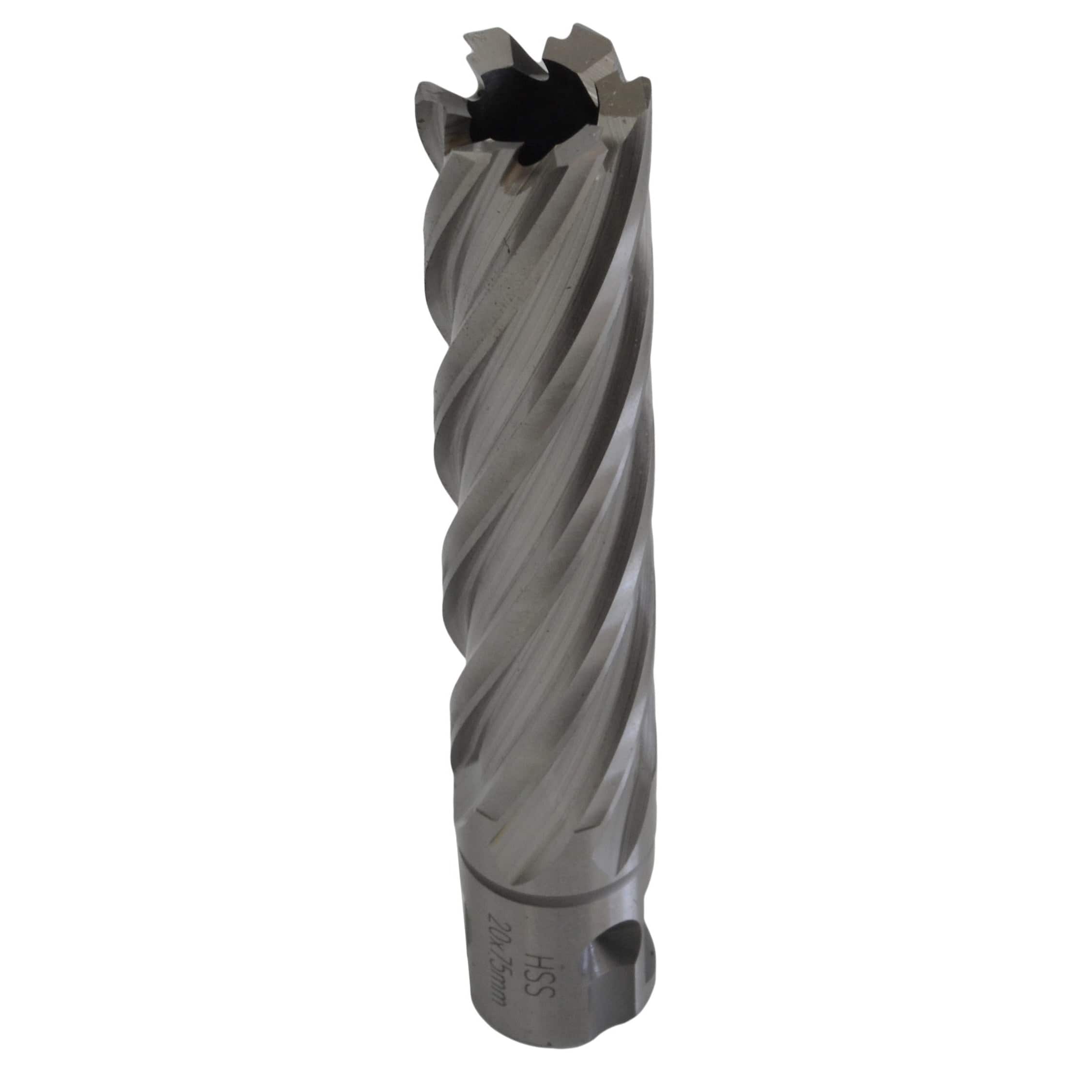 Twin Eagle Imports Annular Cutter 20 x 75mm D.O.C HSS Weldon Shank Annular Cutter