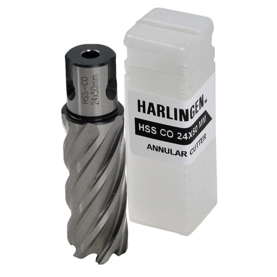 Twin Eagle Imports Annular Cutter 24 x 50mm D.O.C HSS Weldon Shank Annular Cutter