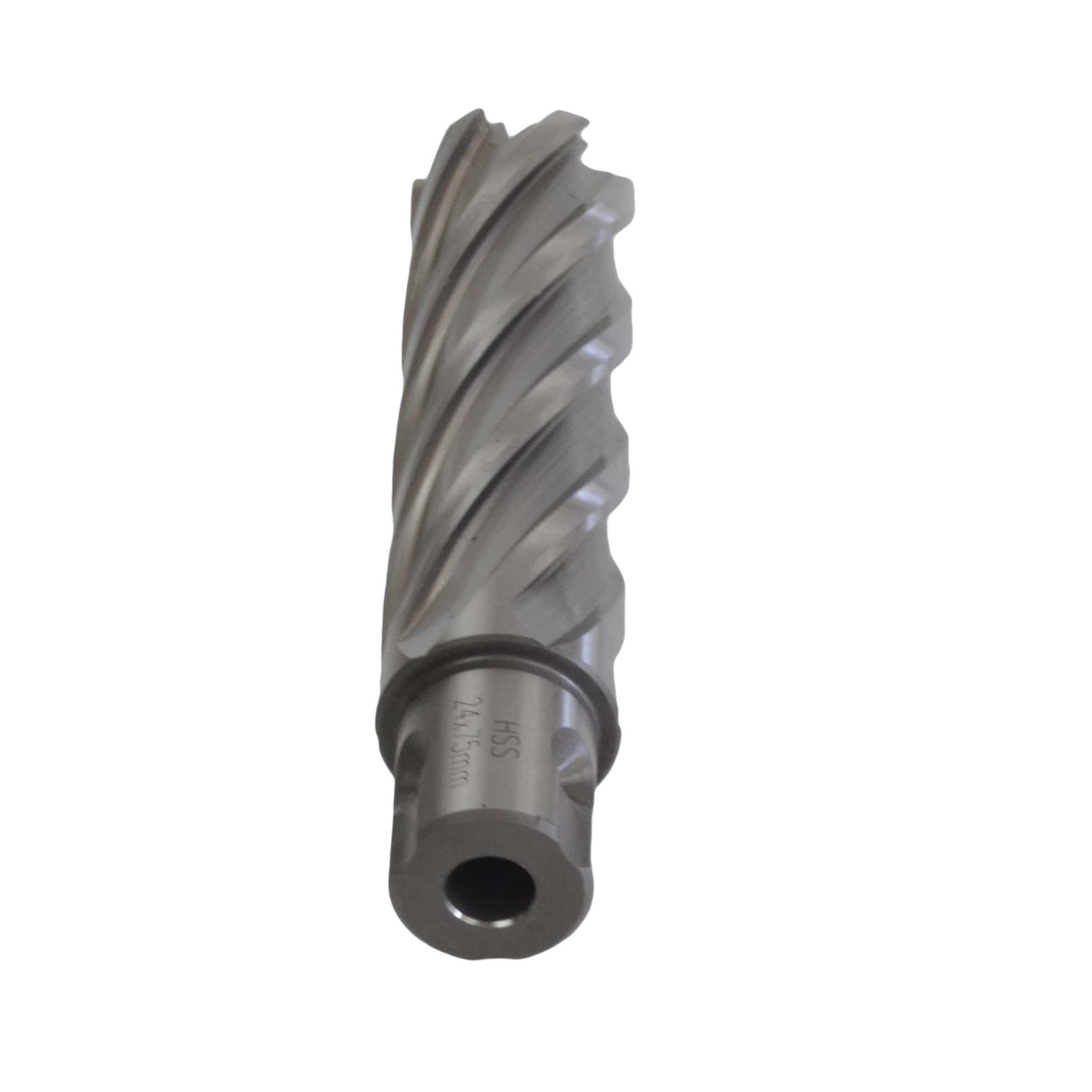 Twin Eagle Imports Annular Cutter 24 x 75mm D.O.C HSS Weldon Shank Annular Cutter