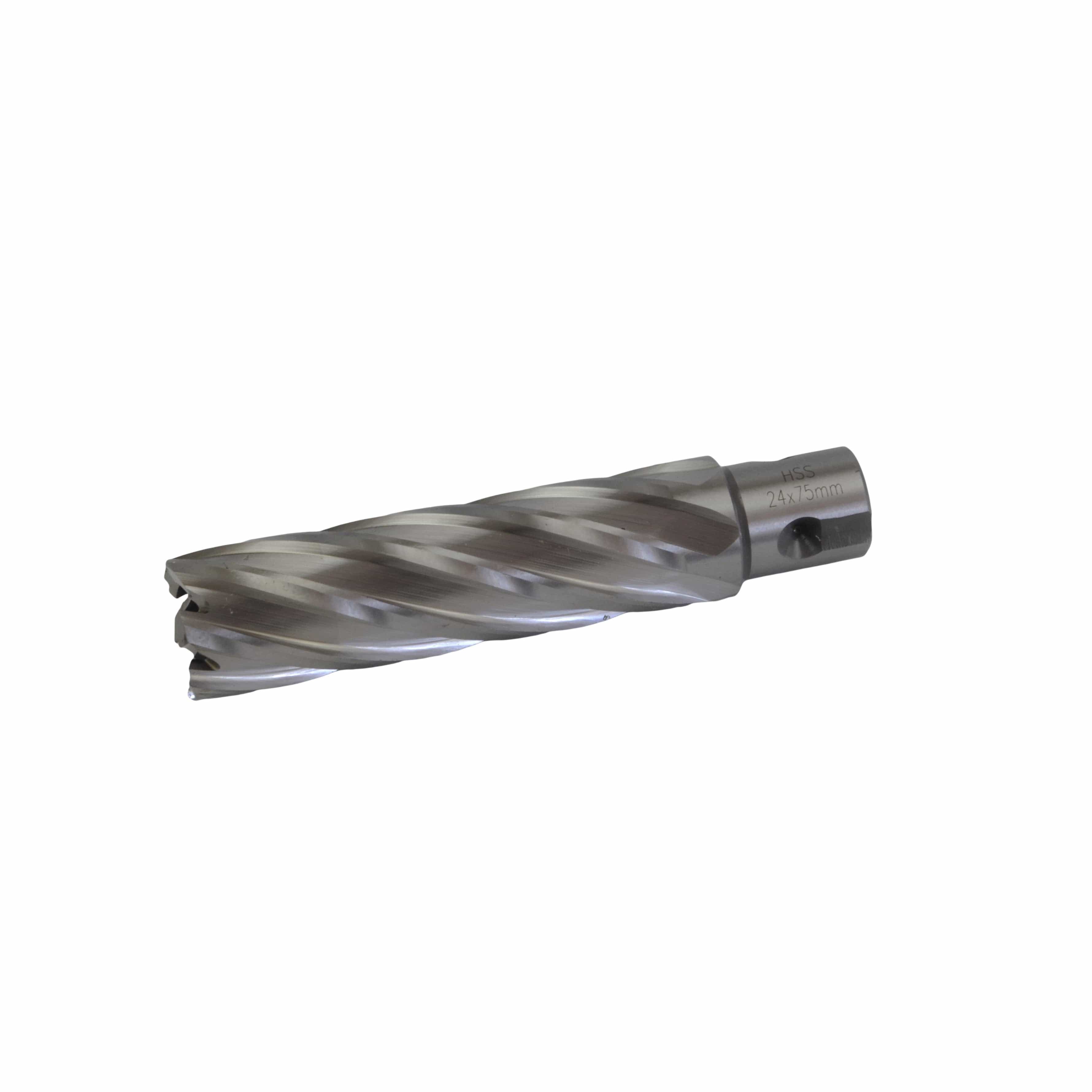 Twin Eagle Imports Annular Cutter 24 x 75mm D.O.C HSS Weldon Shank Annular Cutter