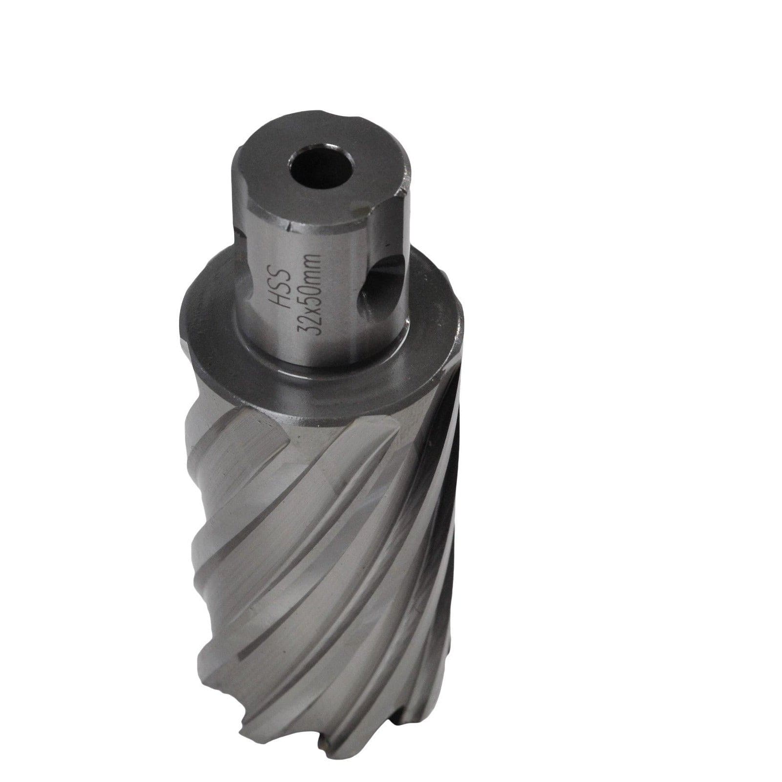 Twin Eagle Imports Annular Cutter 32 x 50mm D.O.C HSS Weldon Shank Annular Cutter