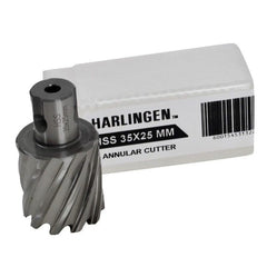 Twin Eagle Imports Annular Cutter 35 x 25mm D.O.C HSS Weldon Shank Annular Cutter