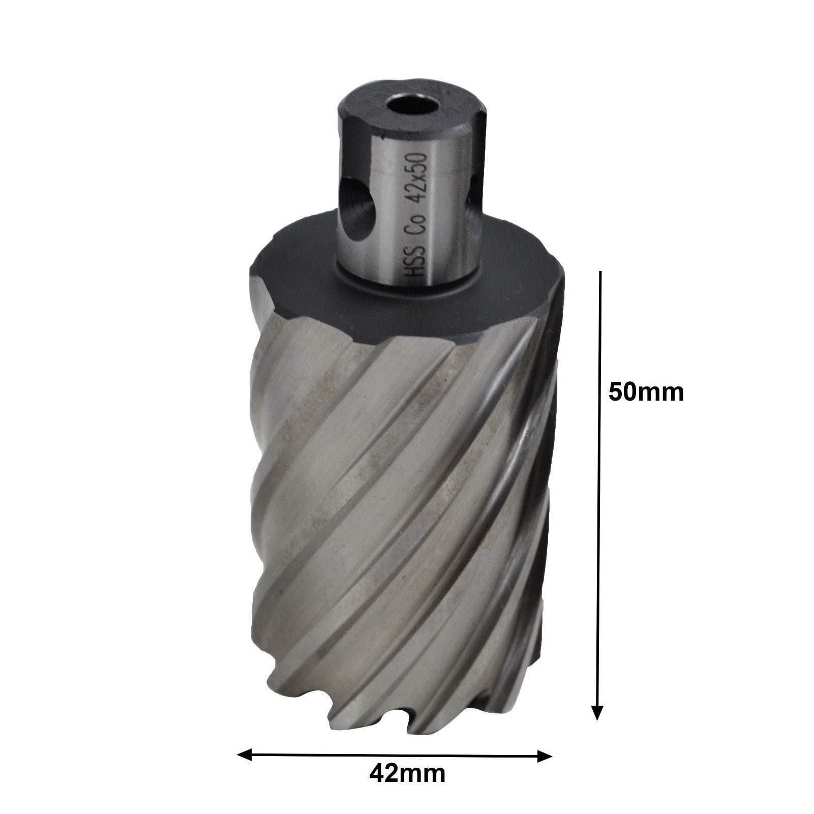 Twin Eagle Imports Annular Cutter 42 x 50mm D.O.C HSS Weldon Shank Annular Cutter