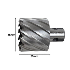 Twin Eagle Imports Annular Cutter 46 x 25mm D.O.C HSS Weldon Shank Annular Cutter