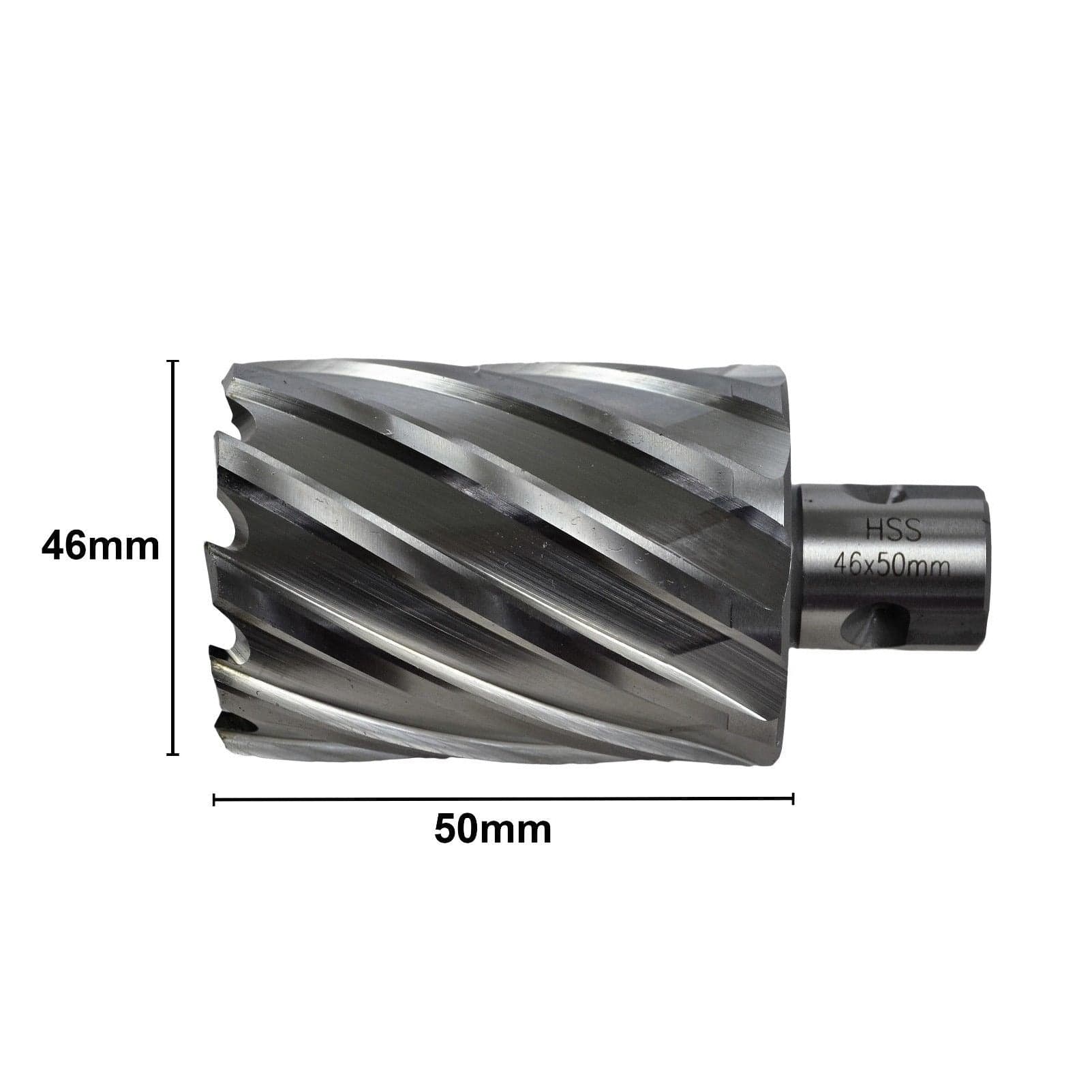 Twin Eagle Imports Annular Cutter 46 x 50mm D.O.C HSS Weldon Shank Annular Cutter