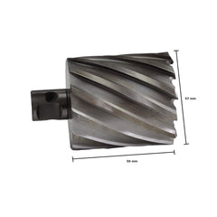 Twin Eagle Imports Annular Cutter 57 x 50mm D.O.C HSS Weldon Shank Annular Cutter